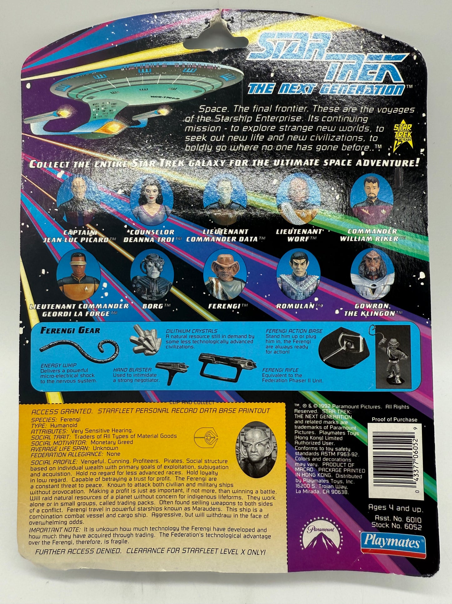 Playmates 1992 Star Trek Next Generation Ferengi
