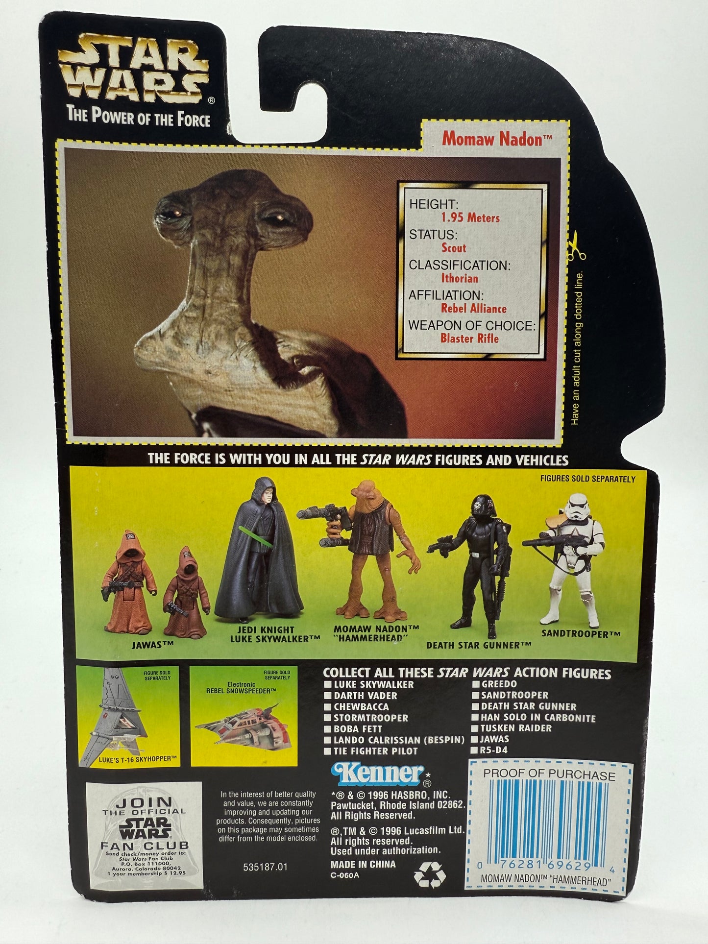 Kenner 1996 Star Wars The Power of the Force Momaw Nadon (non holo card)