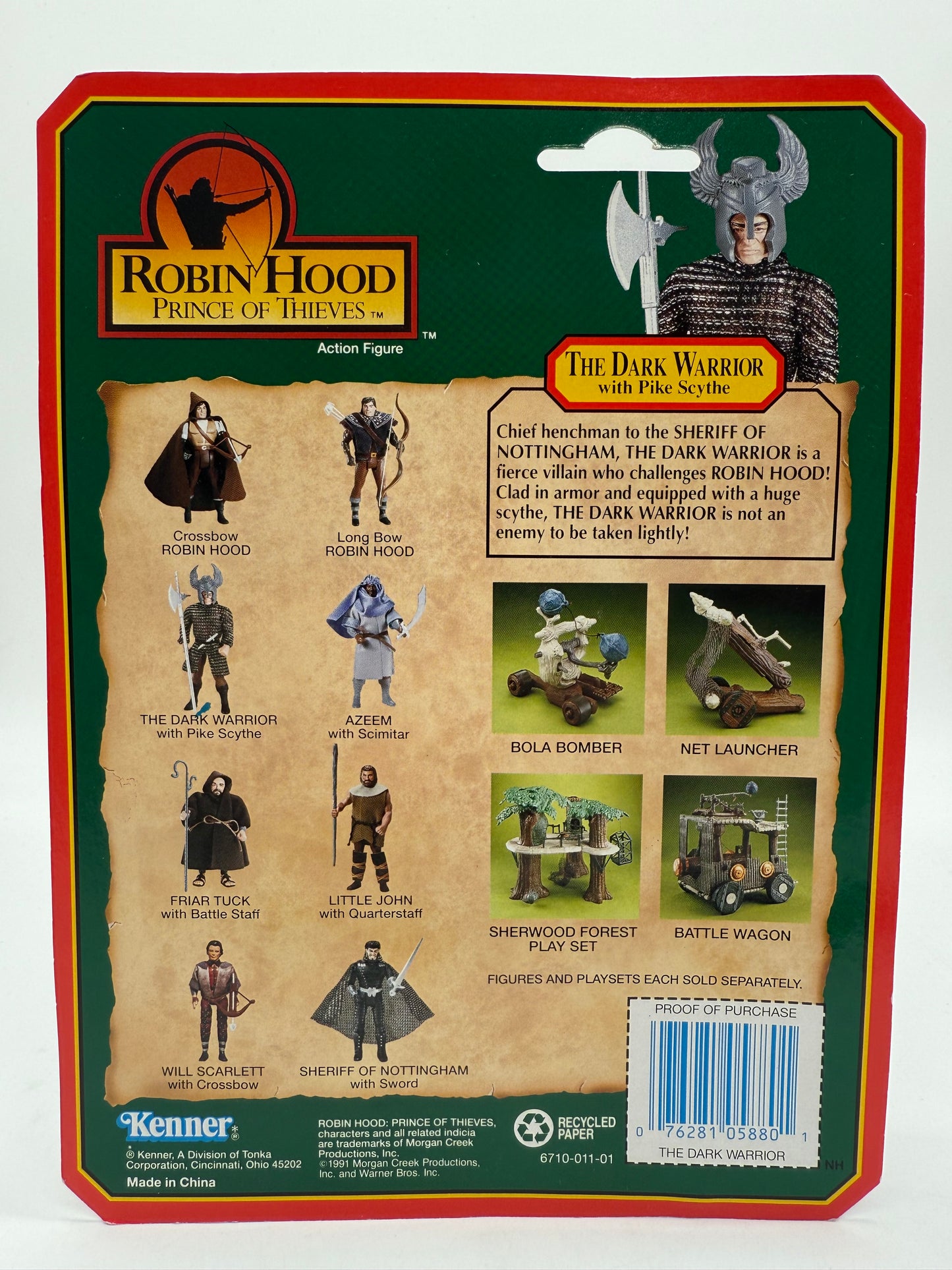 Kenner 1991 Robin Hood Prince of Thieves The Dark Warrior