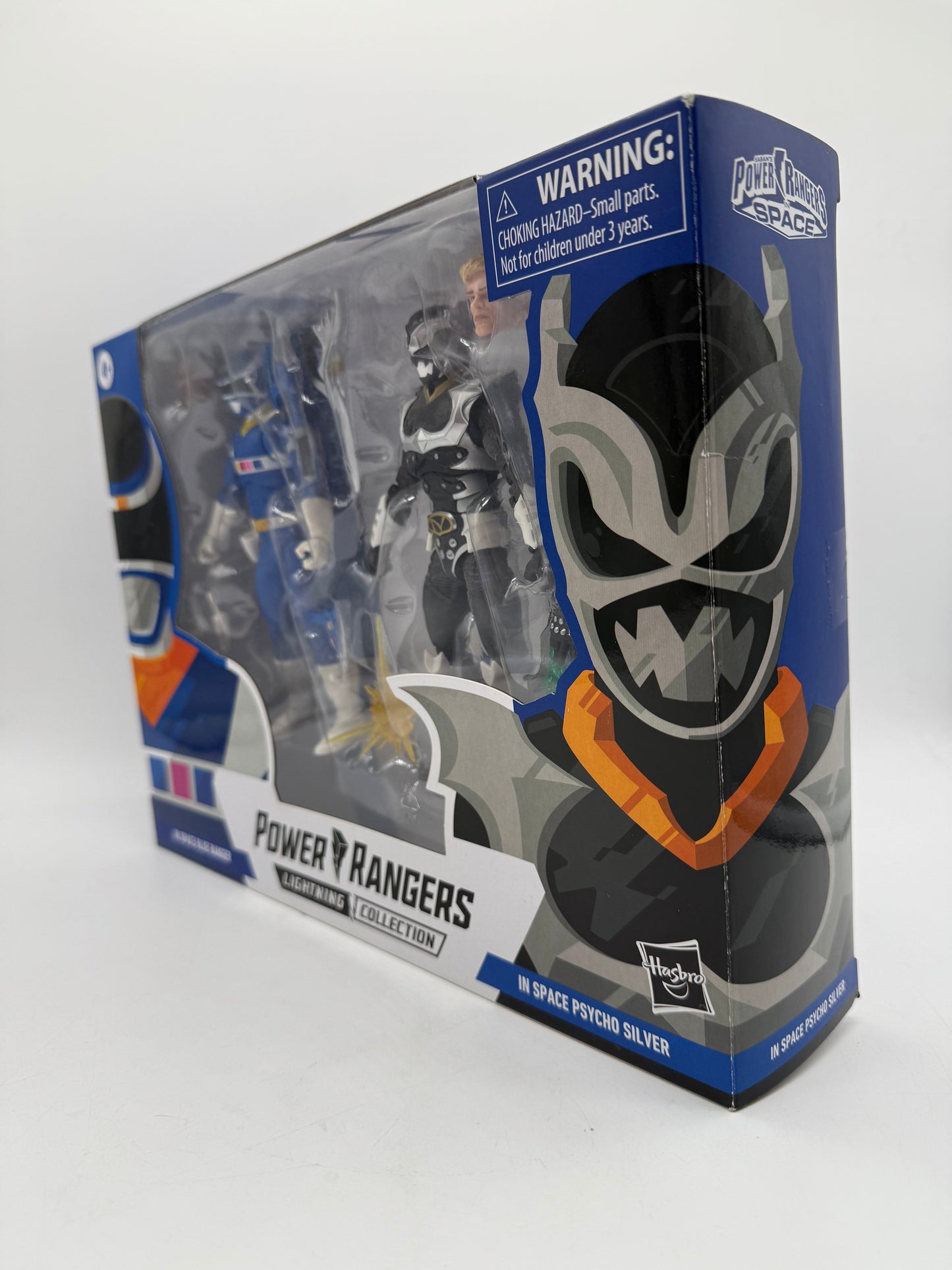 Power Rangers Lightning In Space Blue Ranger & In Space Psycho Silver 2020 Hasbro
