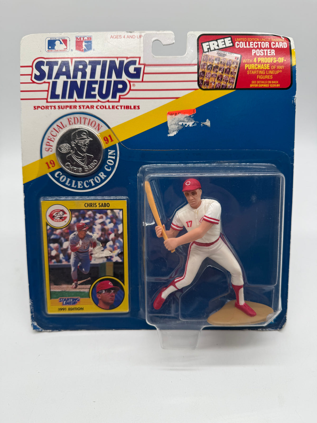 Kenner 1991 MLB Starting Lineup Chris Sabo, photo 1 of 2