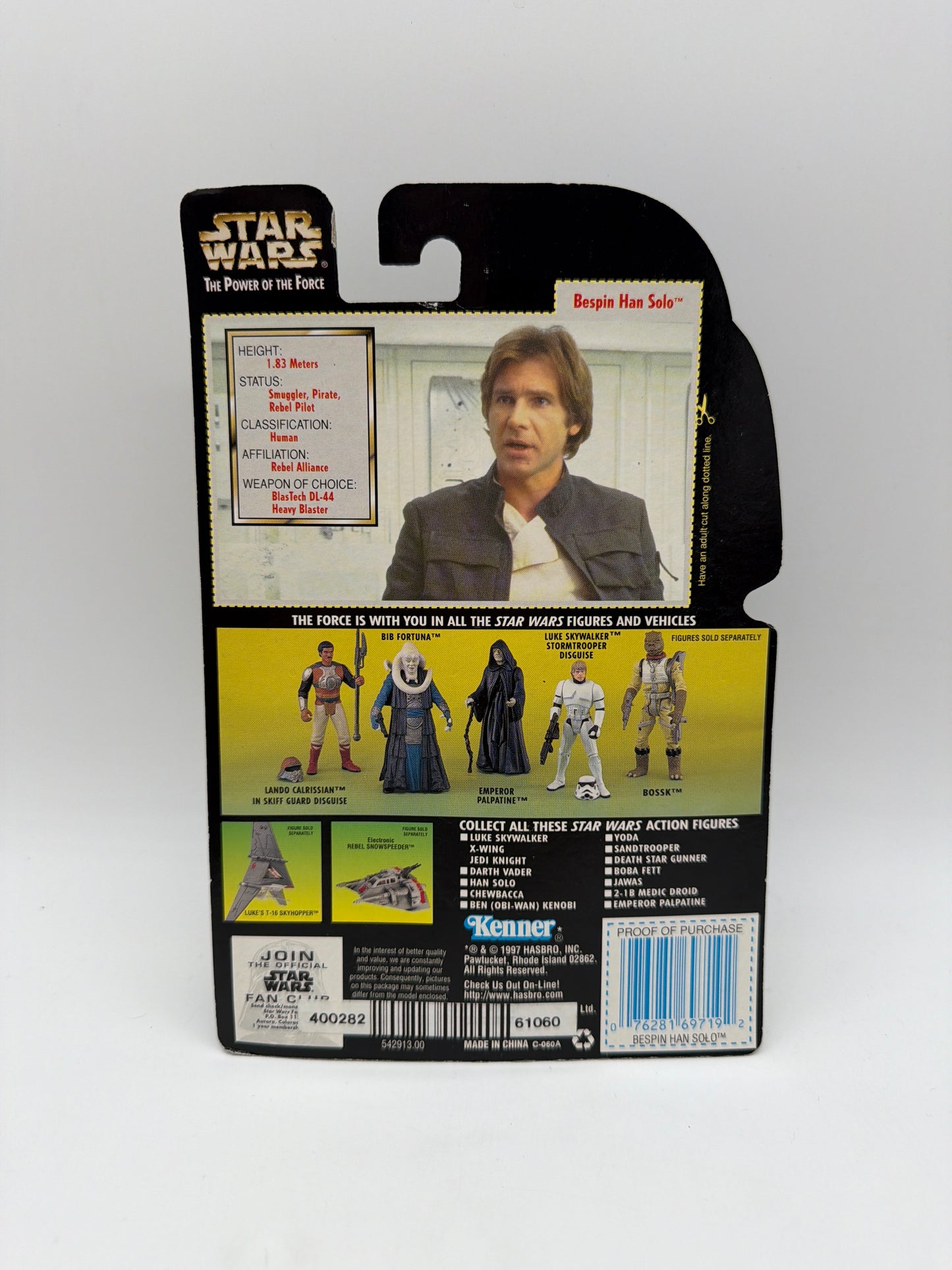 Kenner 1997 Star Wars The Power of the Force Bespin Han Solo