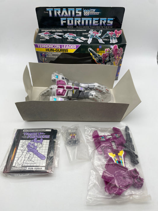 Vintage 1986 Gen 1 Transformers: Terrorcon Leader Hun-Gurrr with Box