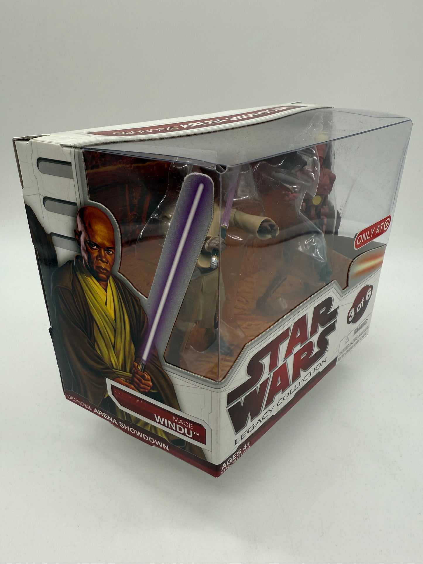 Hasbro 2009 Target Exclusive Star Wars Legacy Collection Geonosis Arena Showdown Mace Windu VS Battle Droid Commander