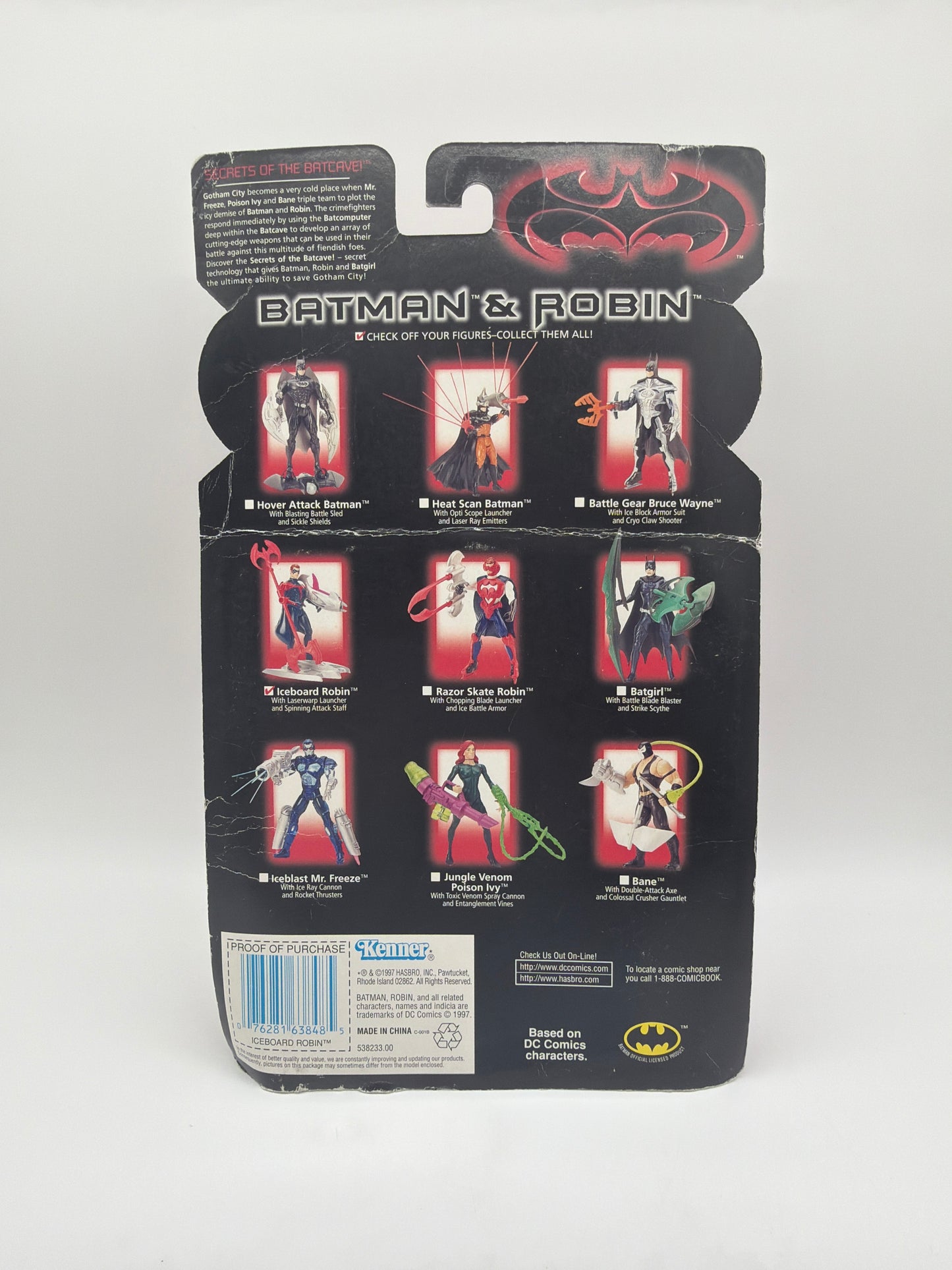 Hasbro 1997 Batman & Robin Iceboard Robin (Laserwarp Launcher & Spinning Attack Staff)