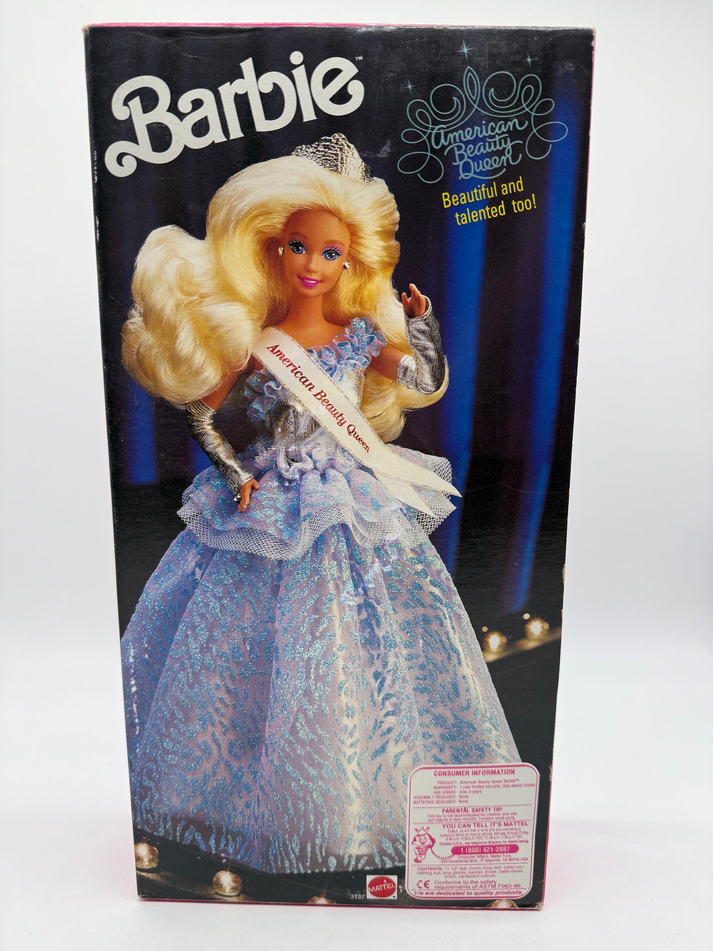 American Beauty Queen Barbie 1991 Mattel