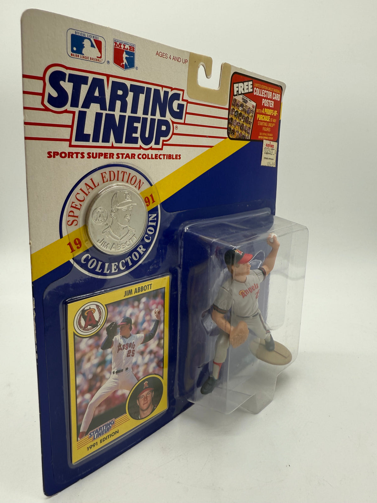 Kenner 1991 Starting Lineup Jim Abbott, photo 2 of 4