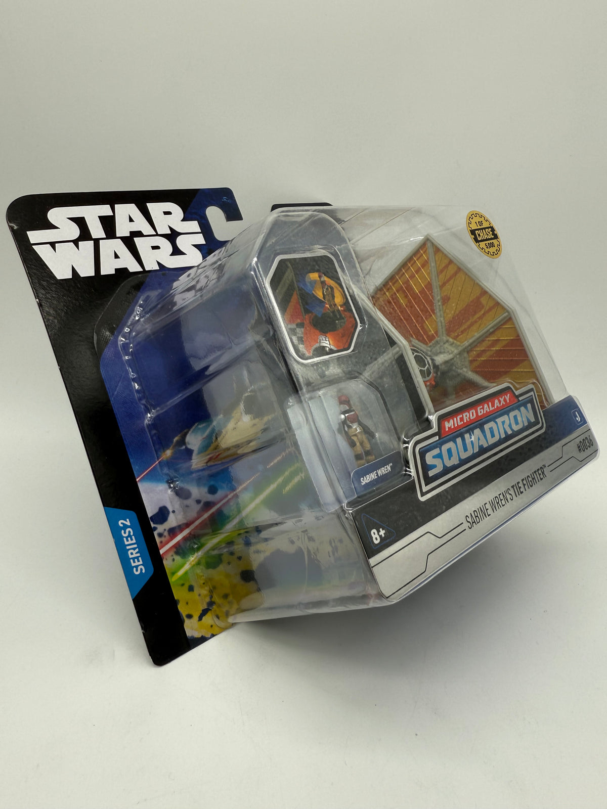 Disney Jazwares 2022 Star Wars Micro Galaxy Squadron Sabine Wren's Tie Fighter #0036 1/5000 Chase, photo 2 of 4