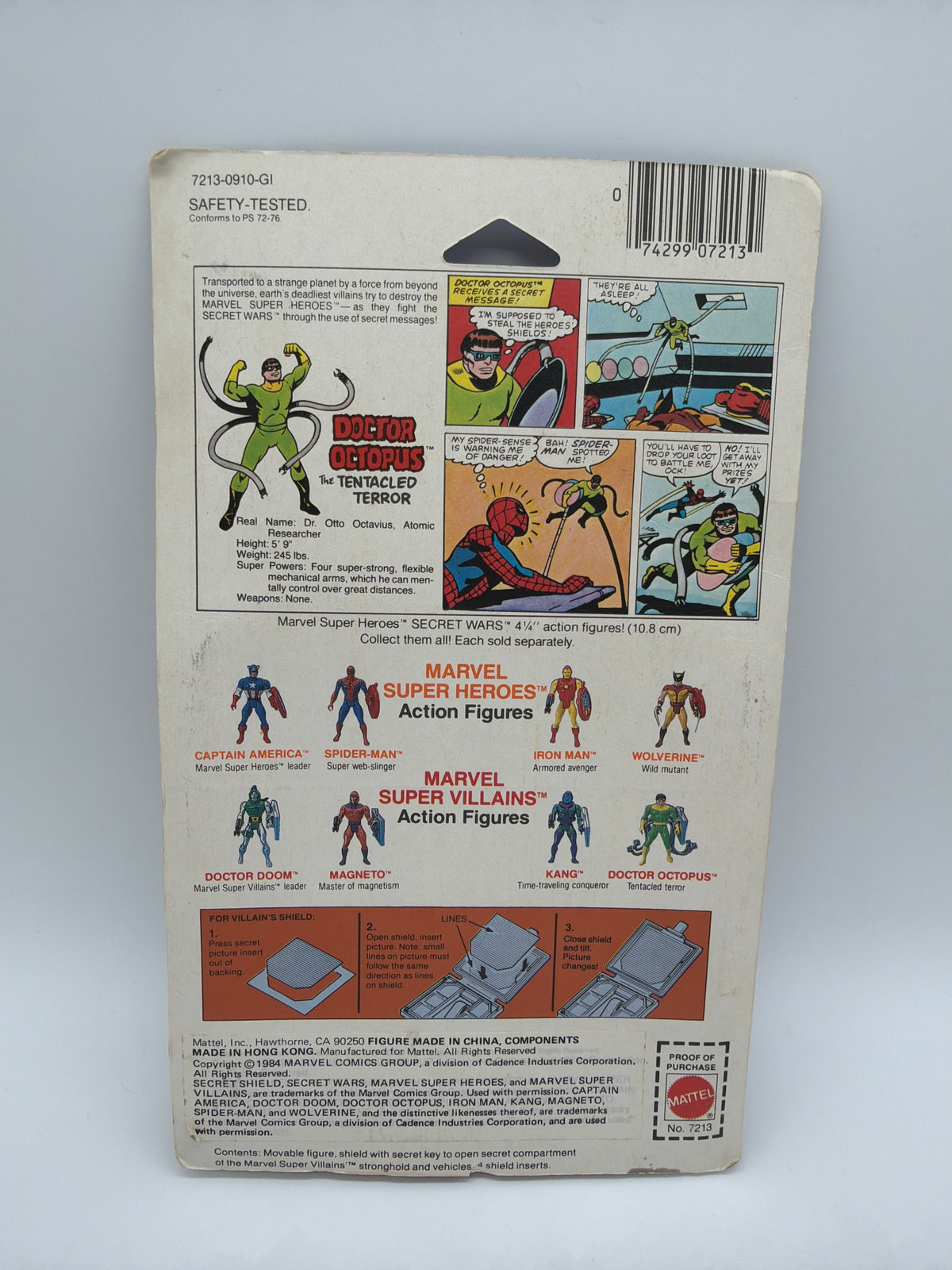 Mattel 1984 Marvel Super Heroes Secret Wars Doctor Octopus and his Secret Shield, photo 2 of 3