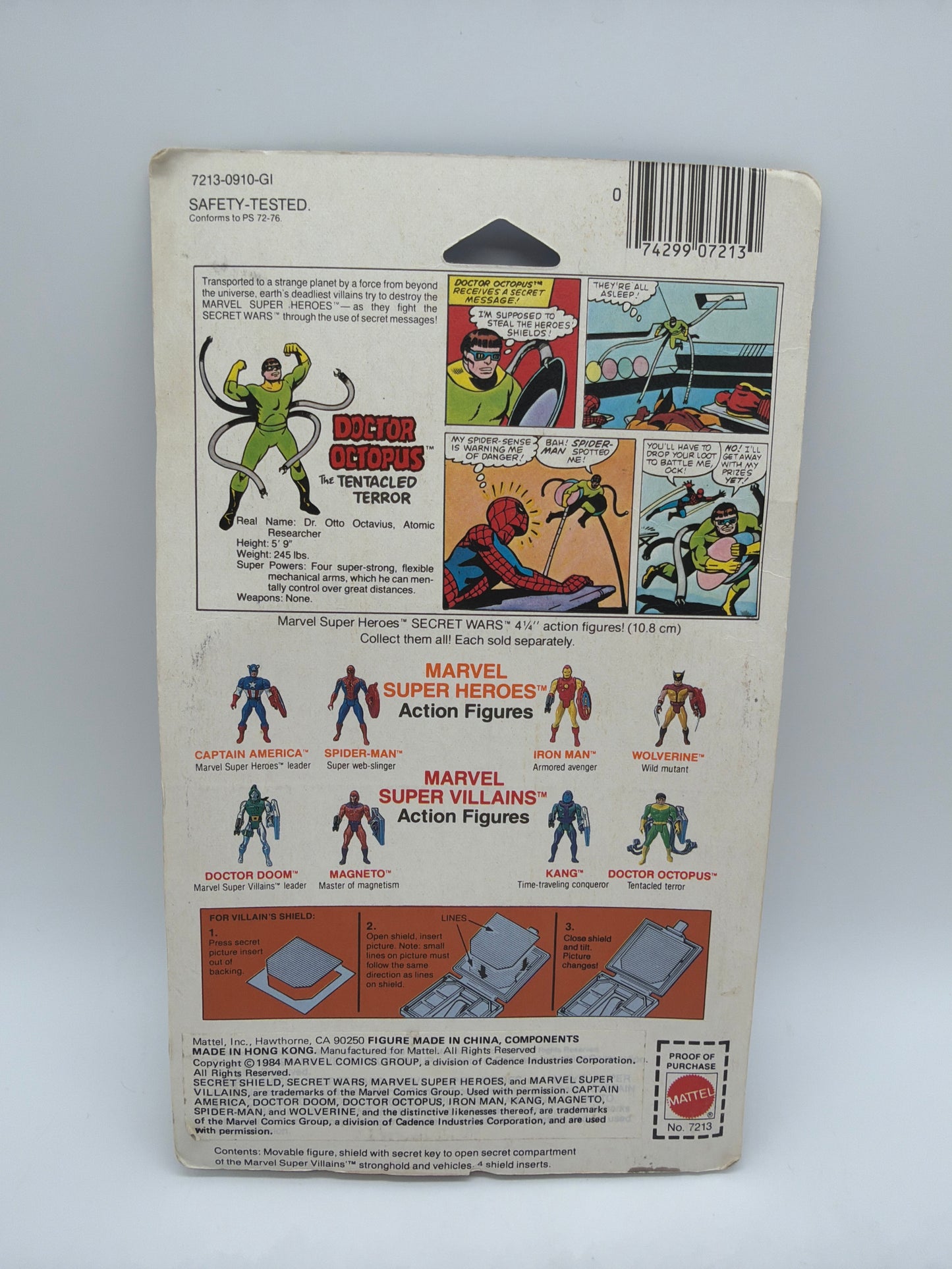 Mattel 1984 Marvel Super Heroes Secret Wars Doctor Octopus and his Secret Shield
