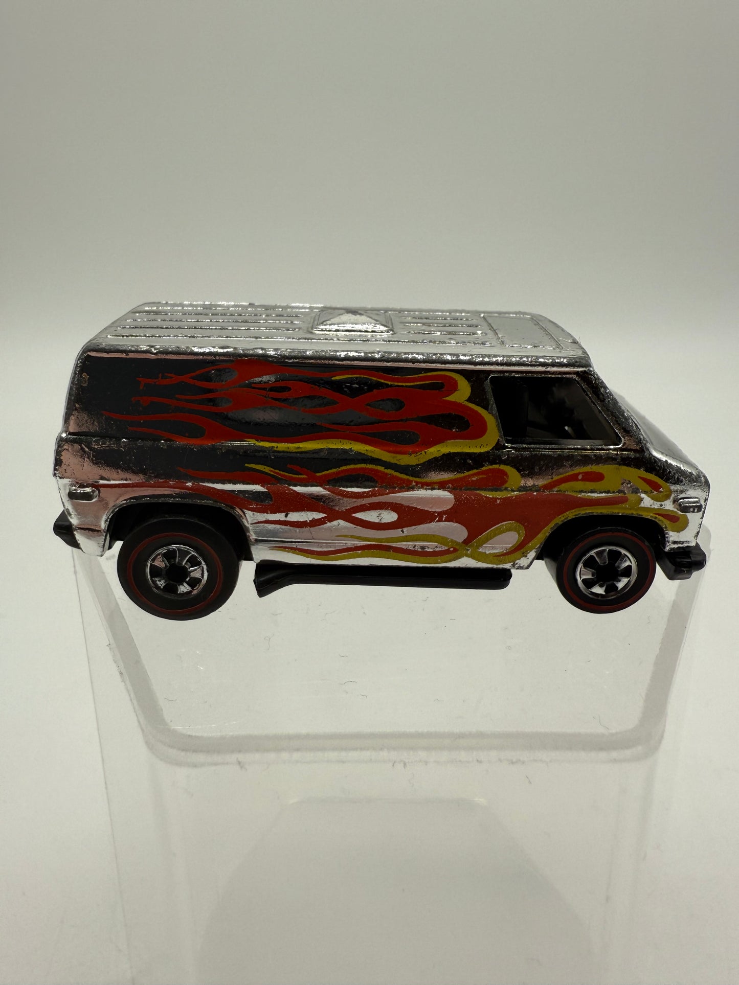 Hot Wheels Vintage 1974 Redline Chrome Super Van With Flames Mattel