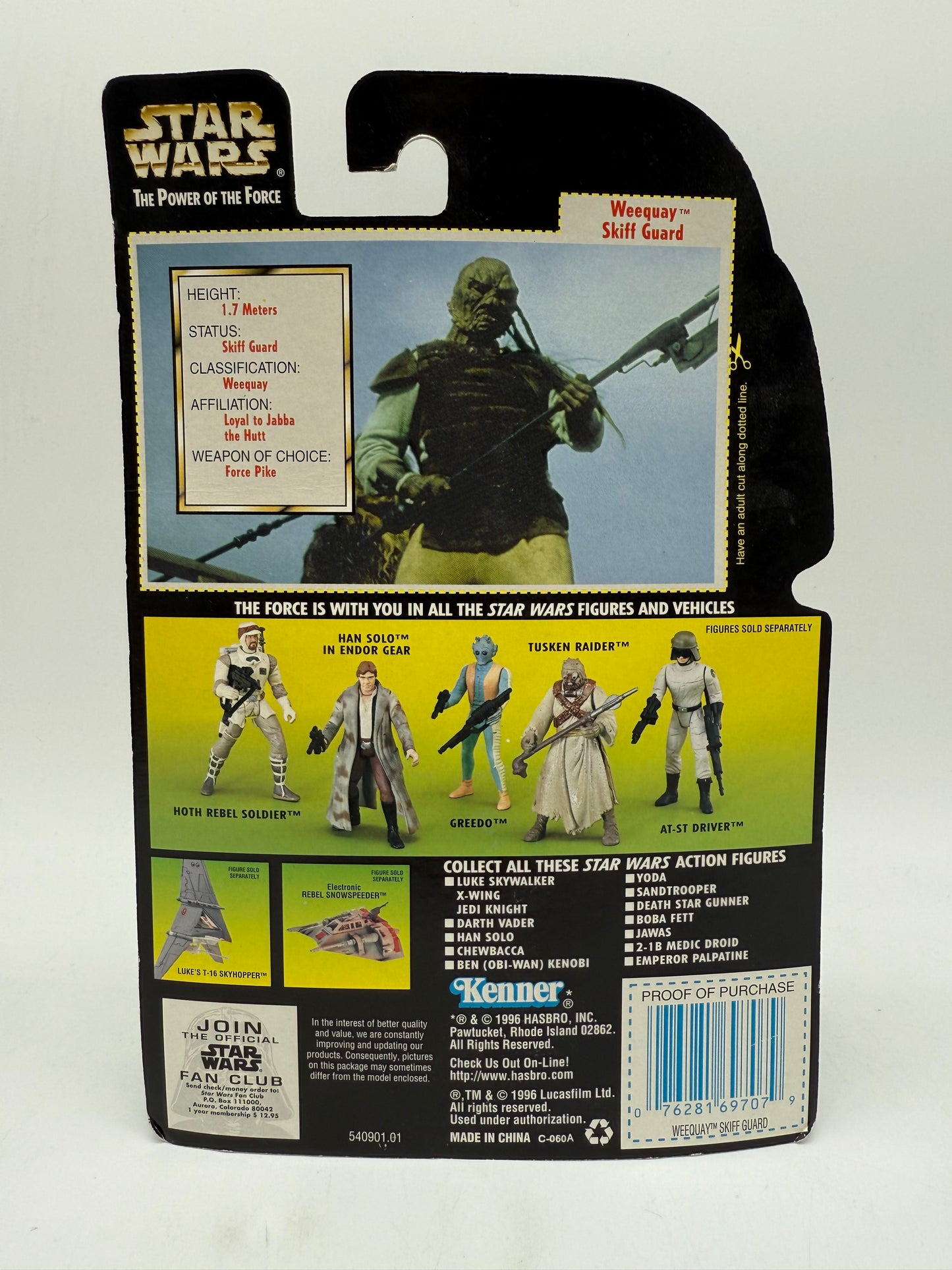 Kenner 1996 Star Wars The Power of the Force Weequay Skiff Guard