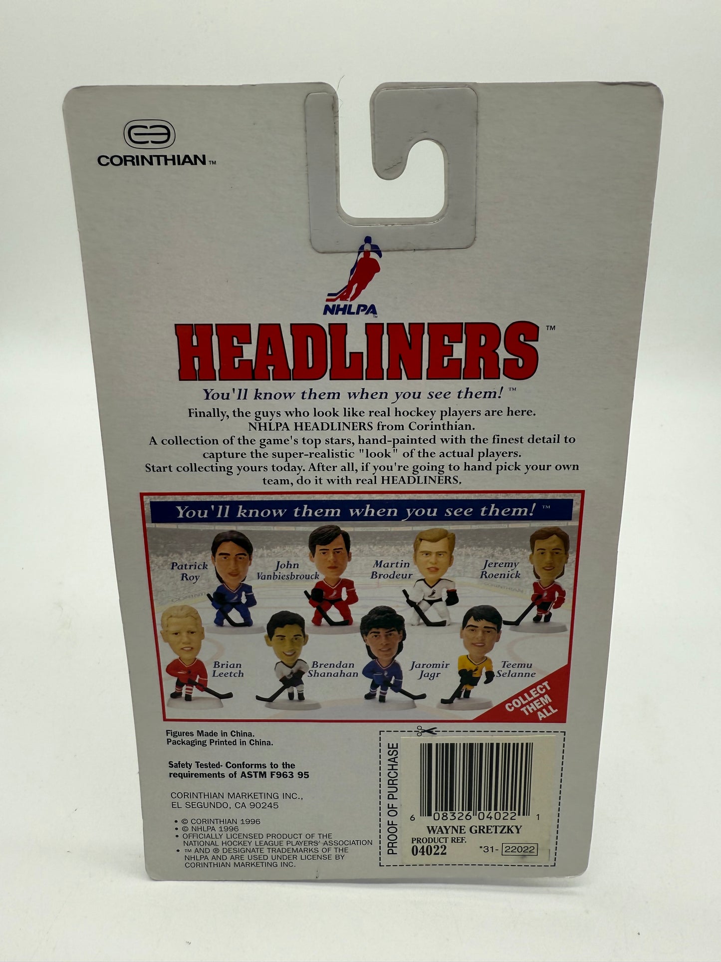 Headliners NHLPA Wayne Gretzky 1996 Corinthian