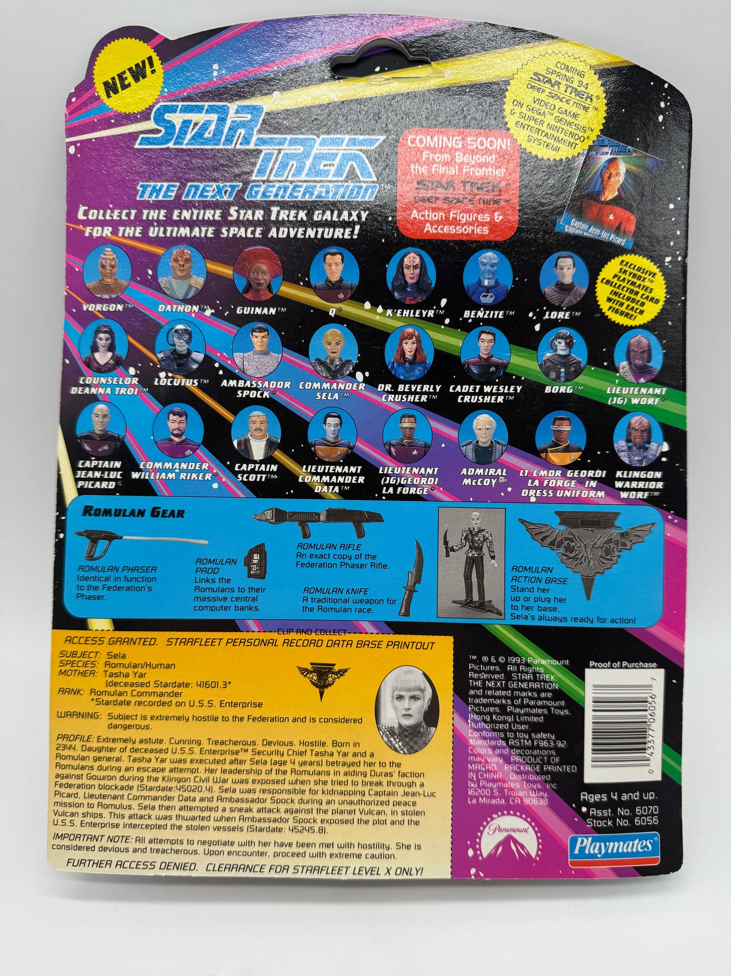 Playmates 1993 Star Trek Next Generation Commander Sela