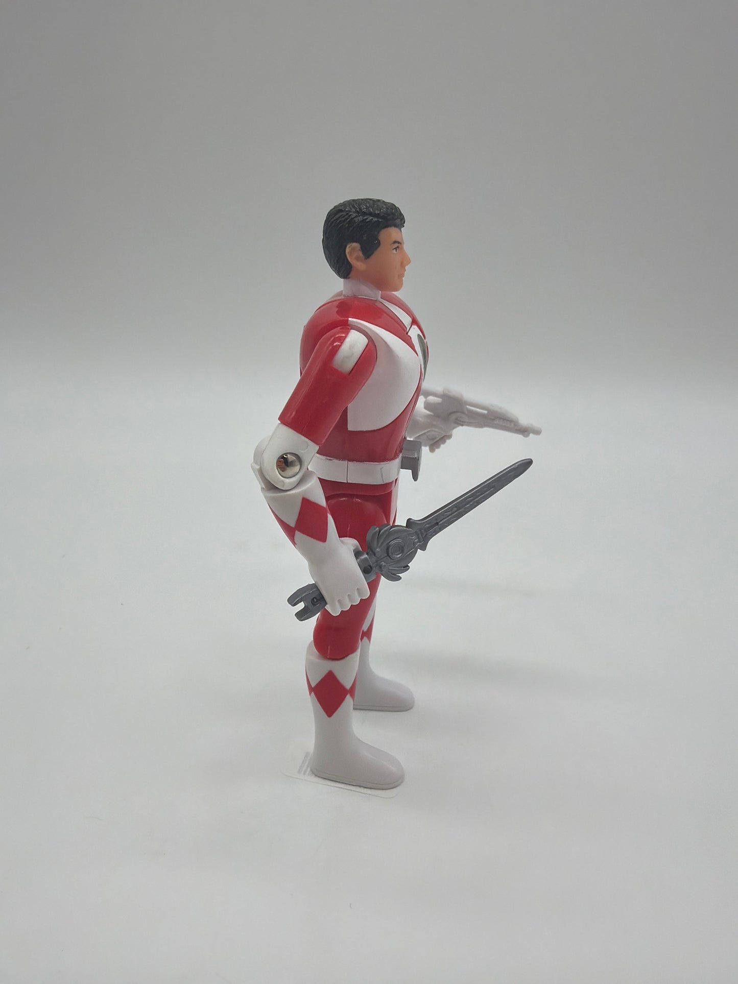 Bandai 1993 Mighty Morphin Power Rangers Red Ranger Jason Head Flipping Action Figure