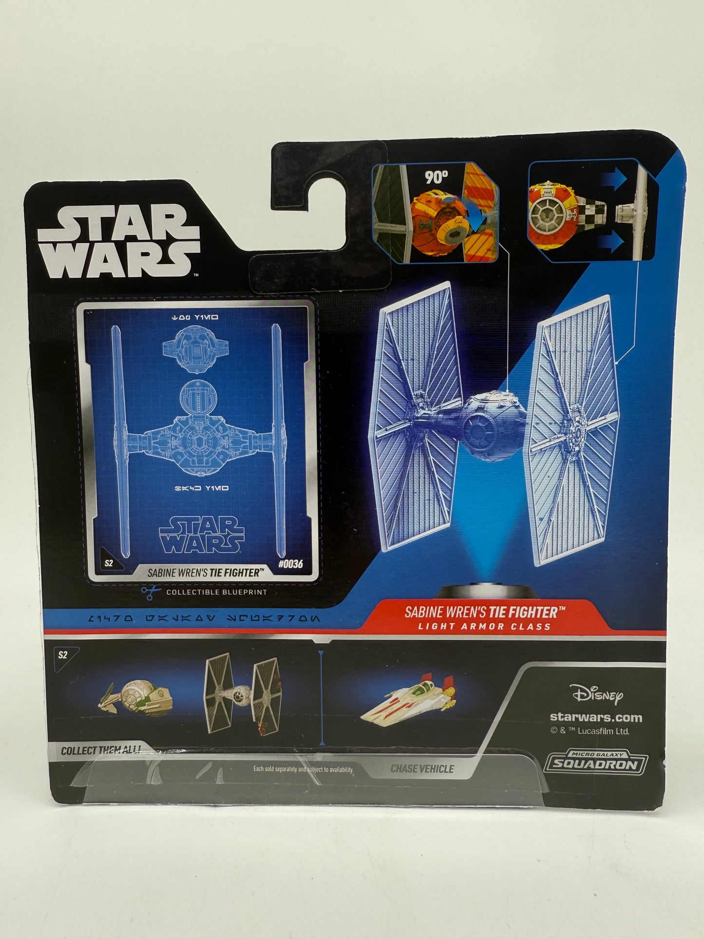 Disney 2022 Star Wars Micro Galaxy Squadron Sabine Wren's Tie Fighter #0036 1/5000 Chase