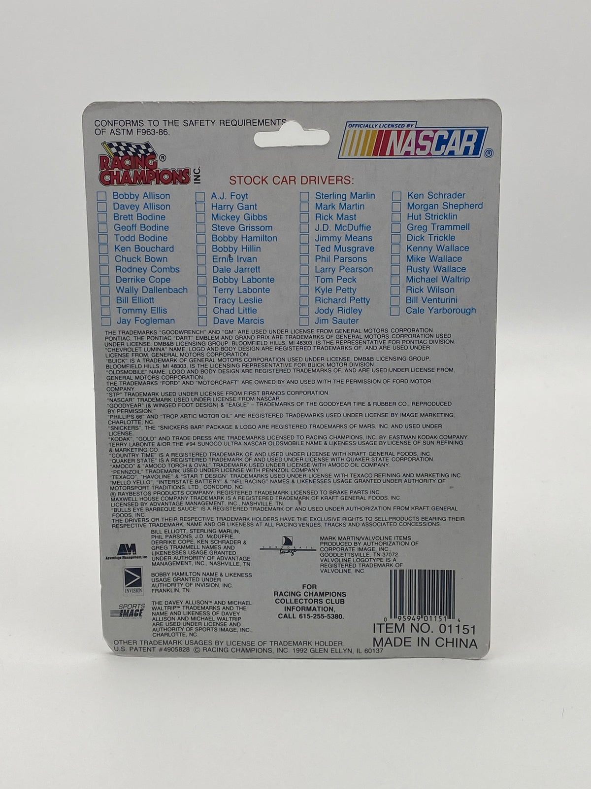 Racing Champions Nascar Stock Car 1992 Ricky Rudd #5 Tide 1:64 Die-Cast Car, photo 3 of 6