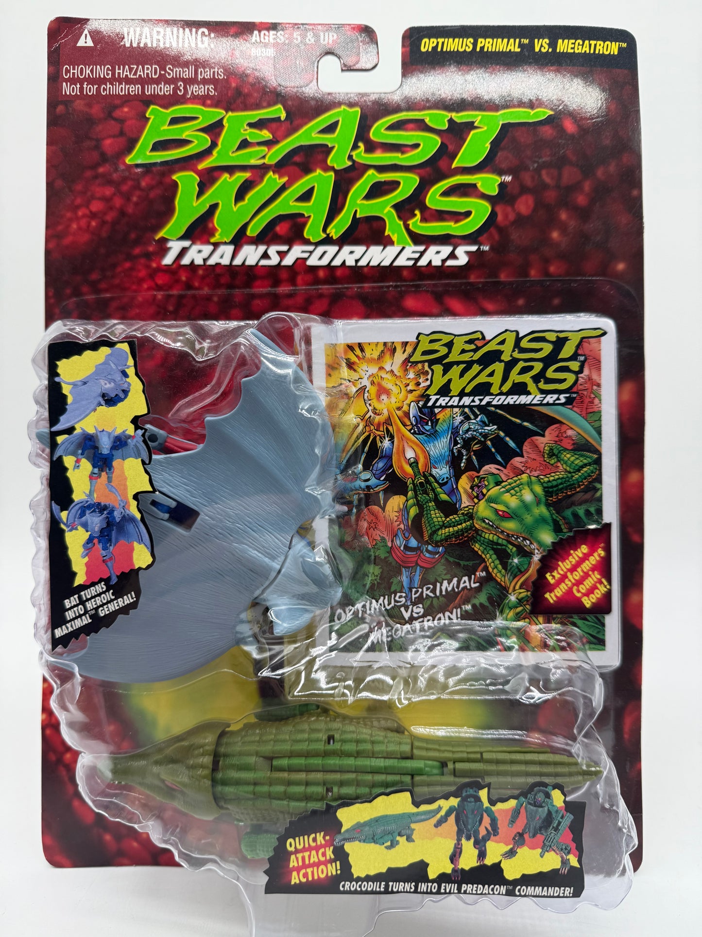 Beast Wars Transformers Optimus Primal VS. Megatron 1995 Kenner