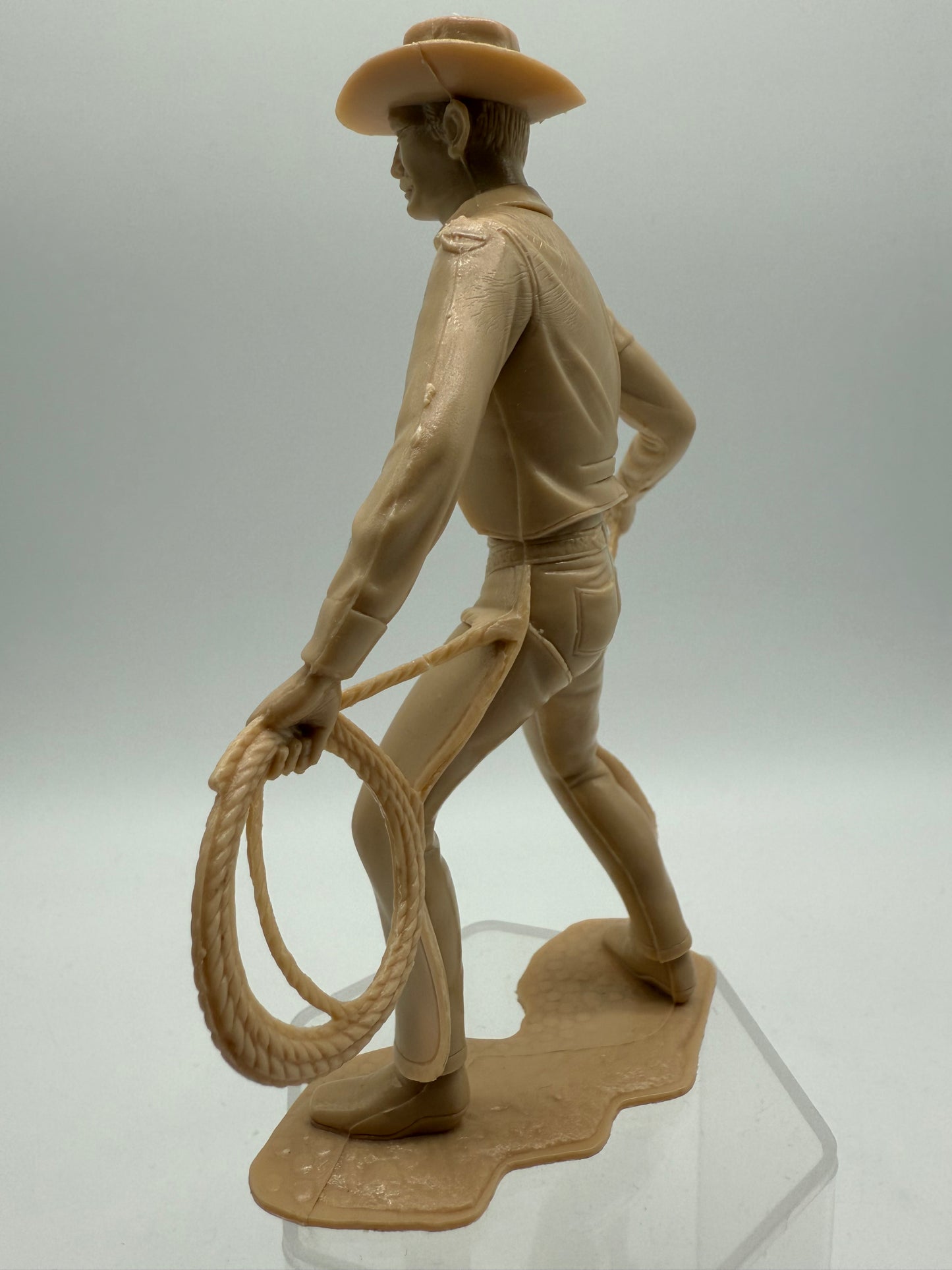 Vintage Louis Marx Plastic Cowboy (Tan) 1964