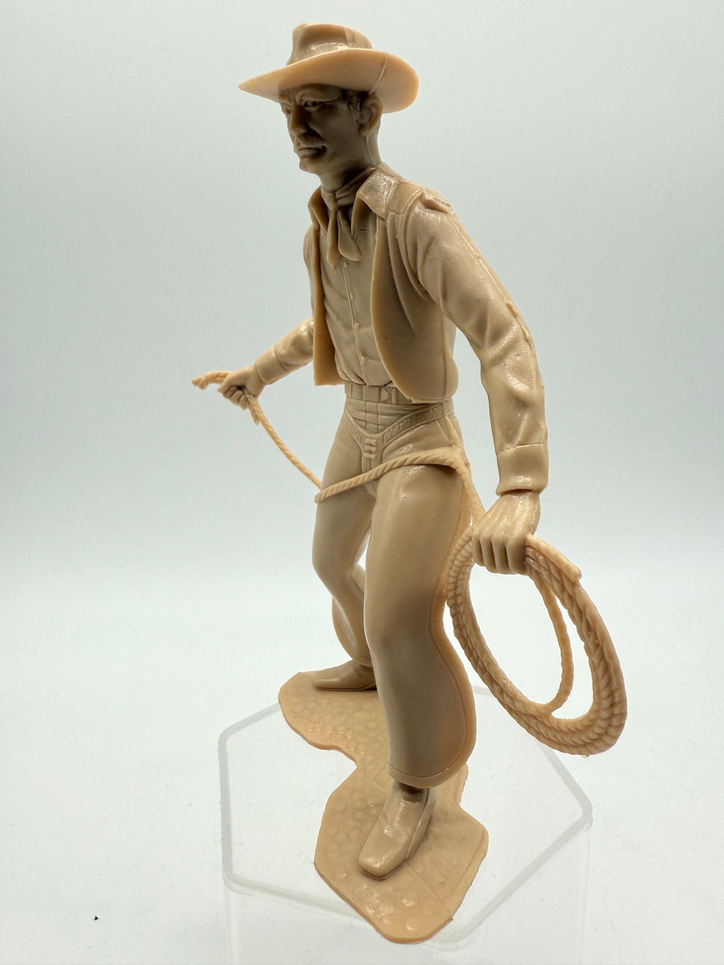 Vintage Louis Marx Plastic Cowboy (Tan) 1964