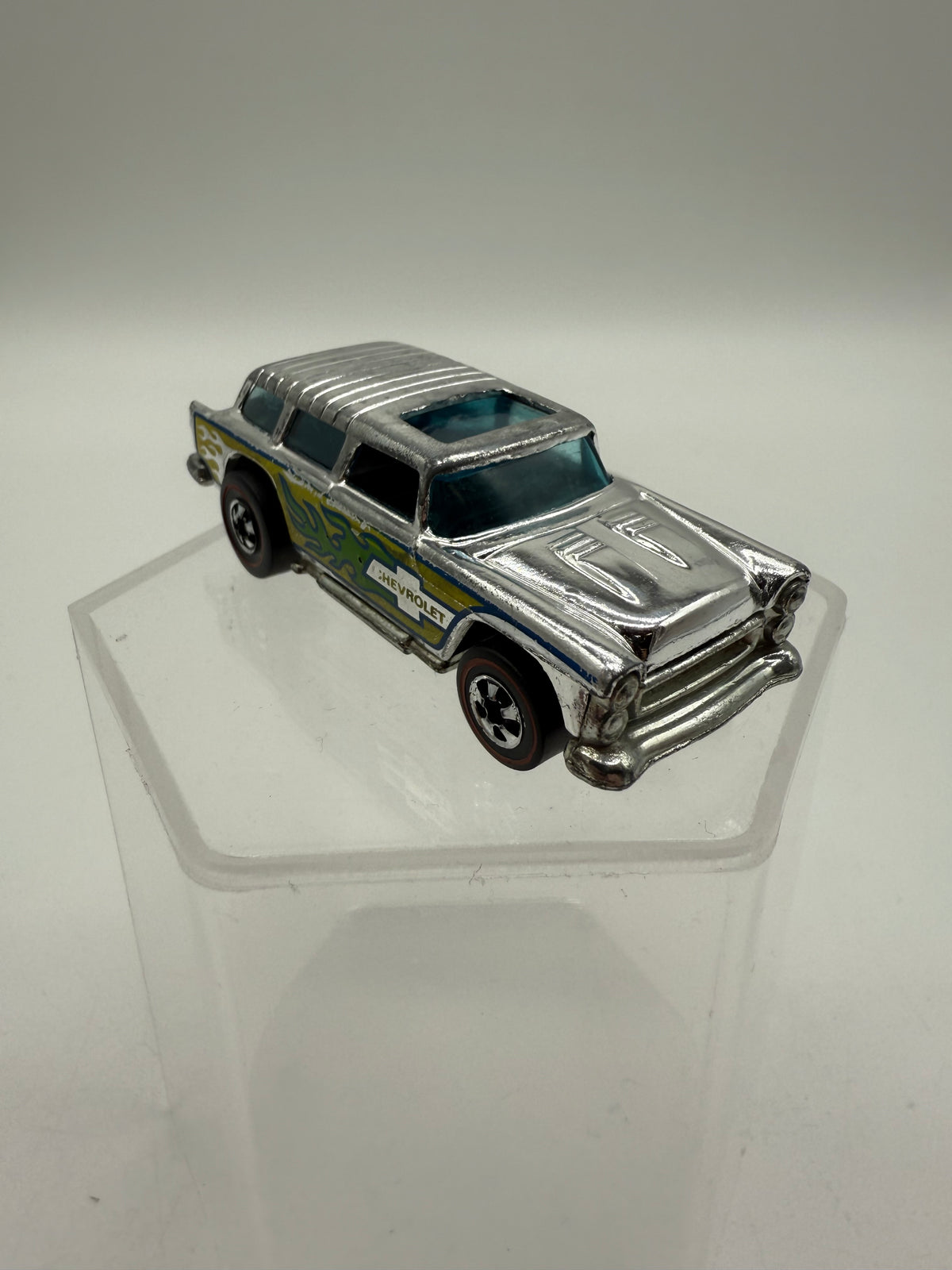 Hot Wheels 1969 Redline Alive '55 Super Chrome Chevy Nomad Wagon Mattel, photo 4 of 17