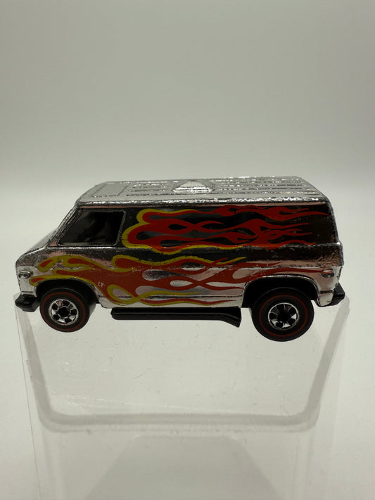 Hot Wheels Vintage 1974 Redline Chrome Super Van With Flames Mattel