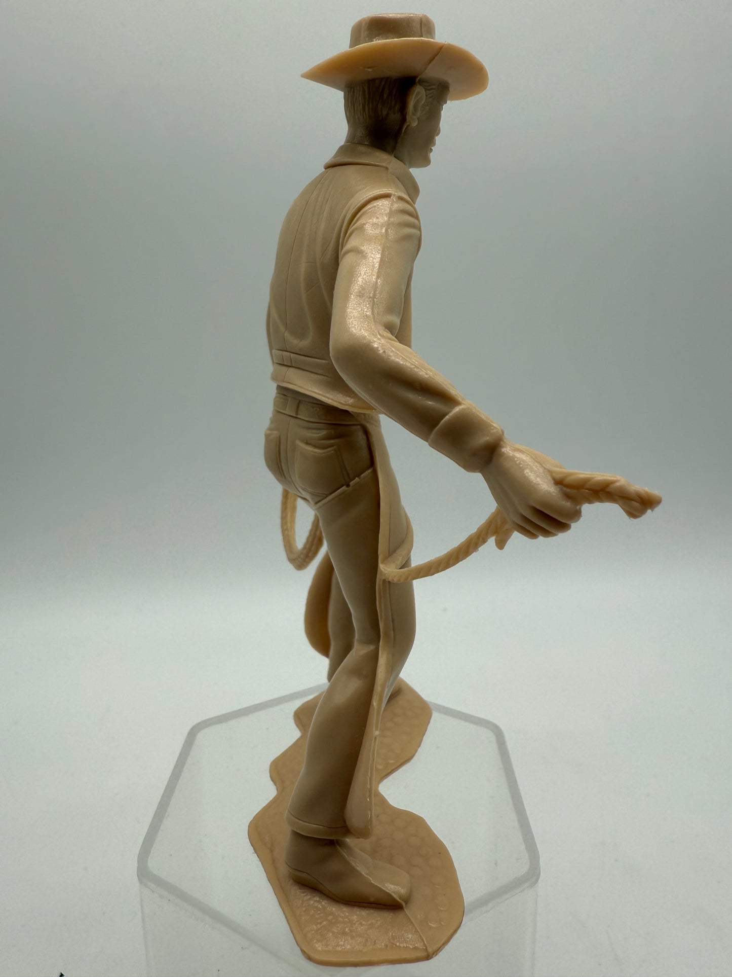 Vintage Louis Marx Plastic Cowboy (Tan) 1964