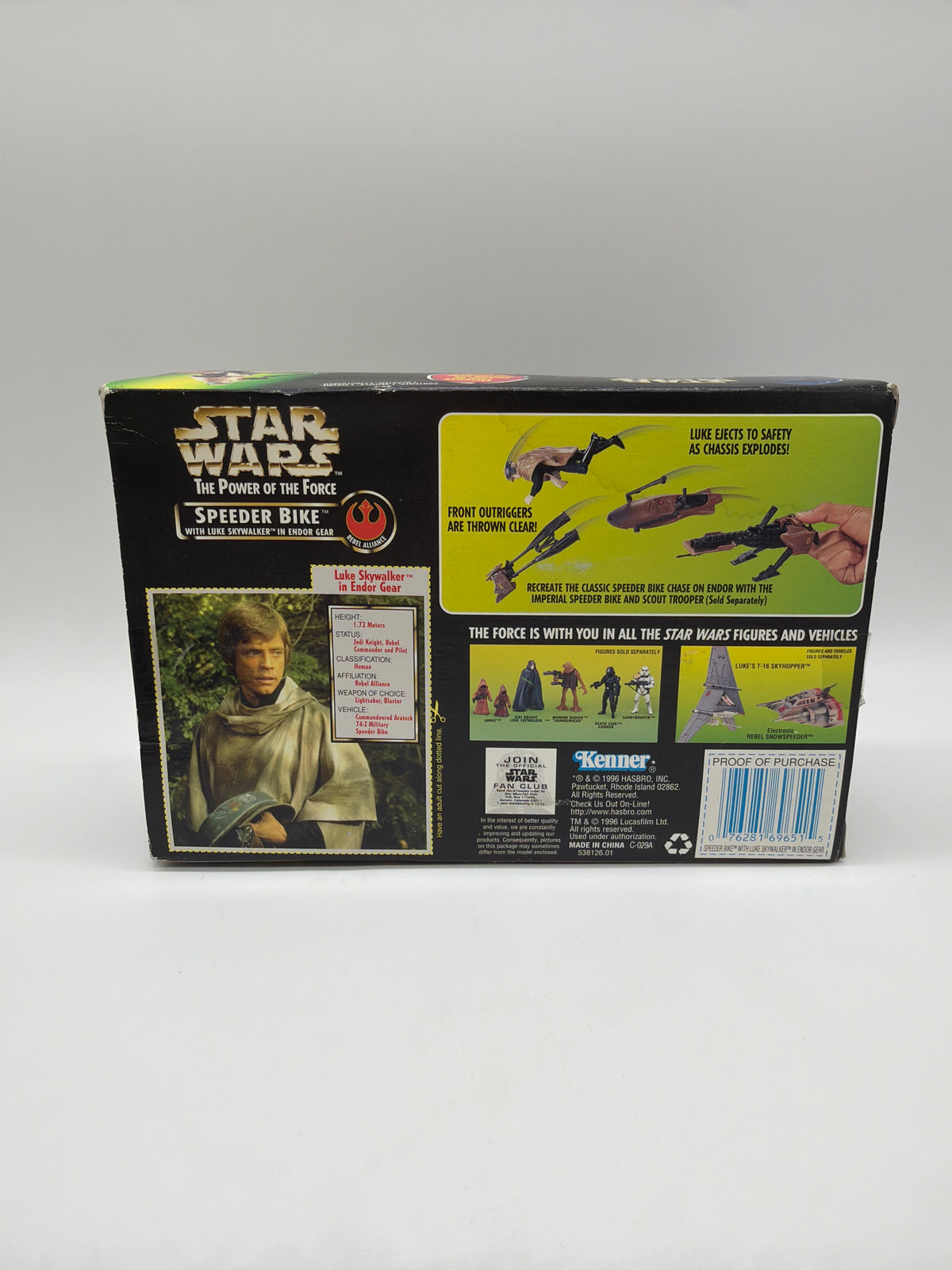 Kenner 1997 Star Wars The Power of the Force Speeder Bike with Luke Skywalker, photo 3 of 4