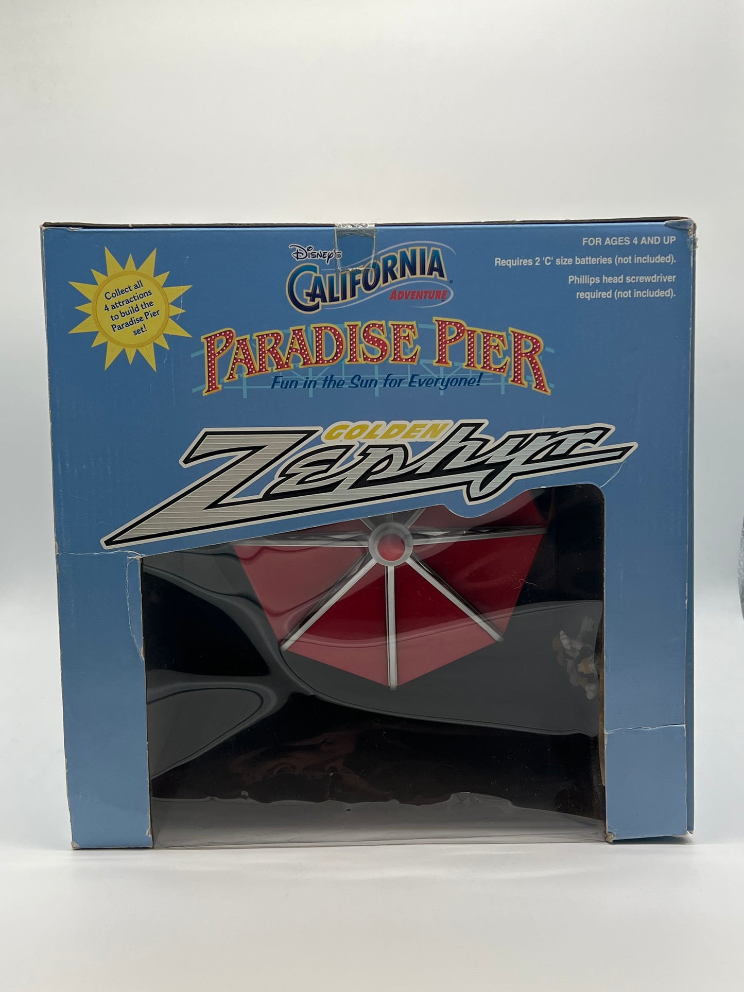 Disney California Adventure 2001 Paradise Pier Golden Zephyr Playset
