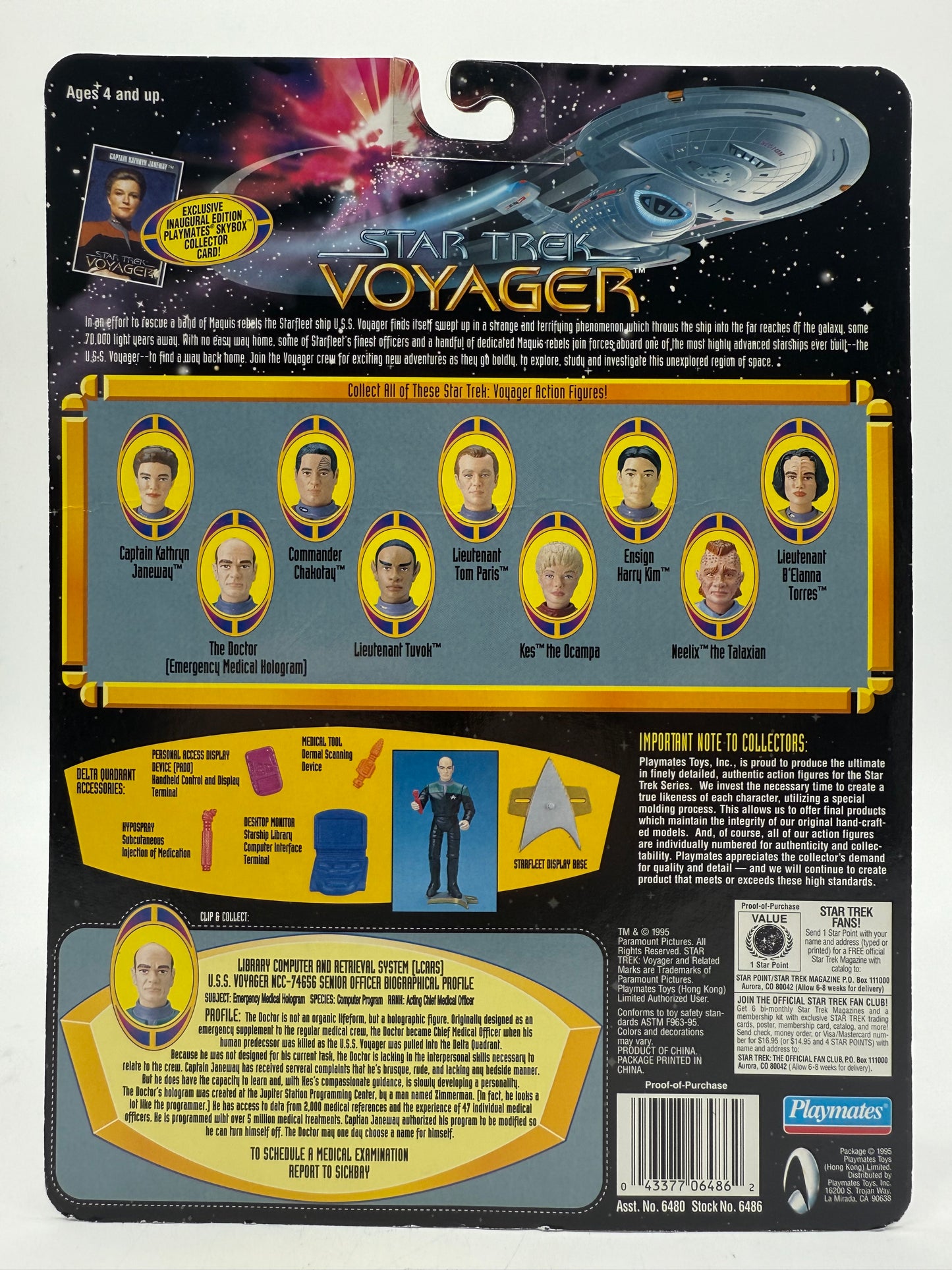 Star Trek Voyager The Doctor Emergency Medic Hologram 1995 Playmates