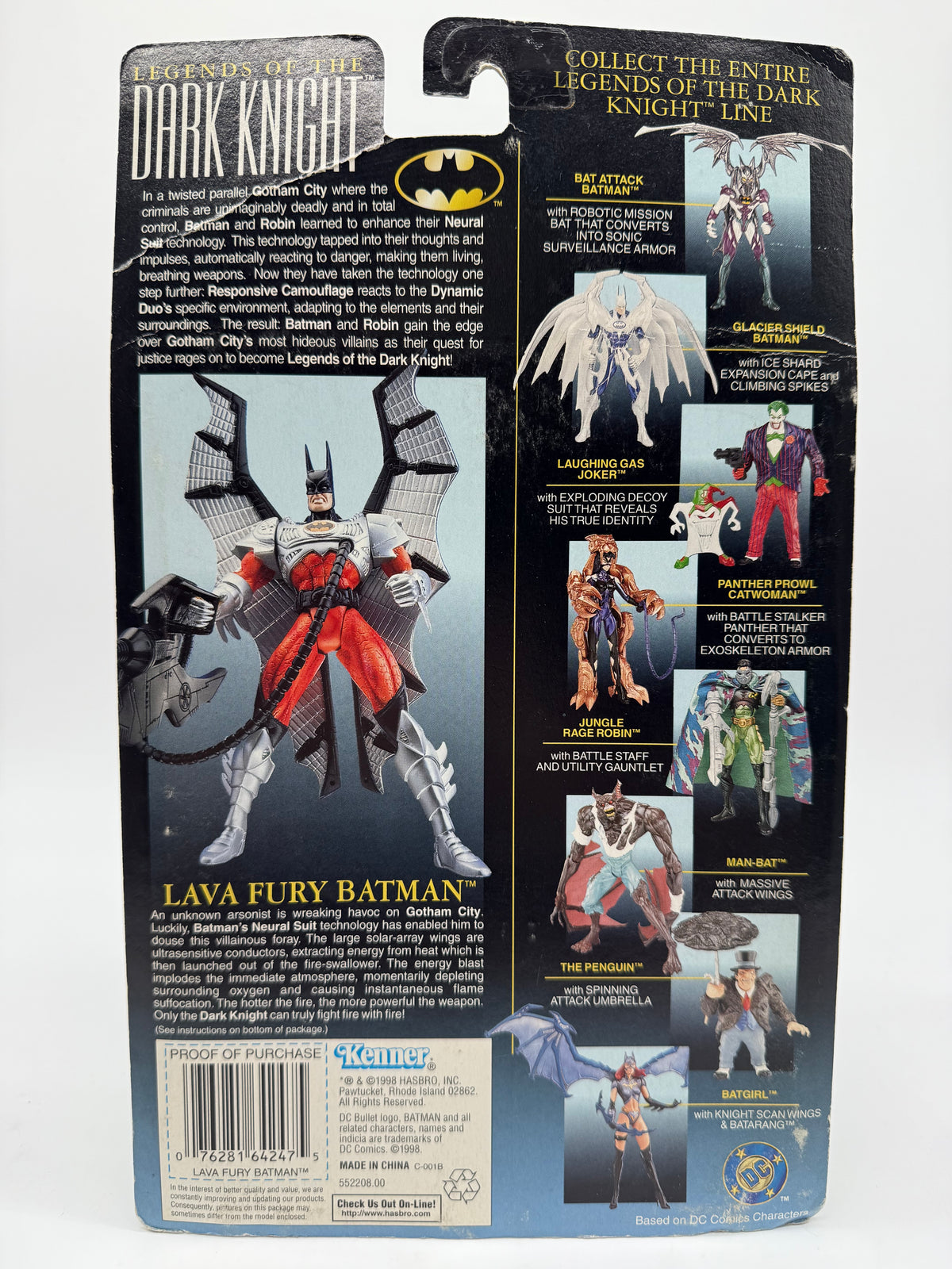 Hasbro 1998 Legends Of The Dark Knight Premium Collector Series Lava Fury Batman, photo 4 of 5