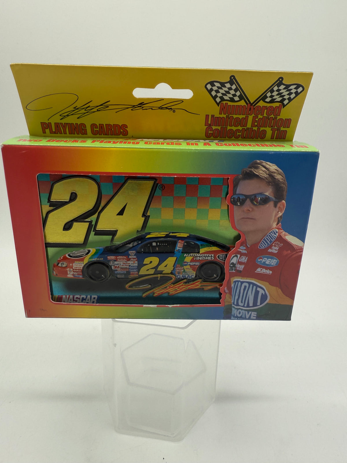 NASCAR 2 Deck Playing Cards In A Collectible Tin 1999 JG Motorsports, photo 1 of 4
