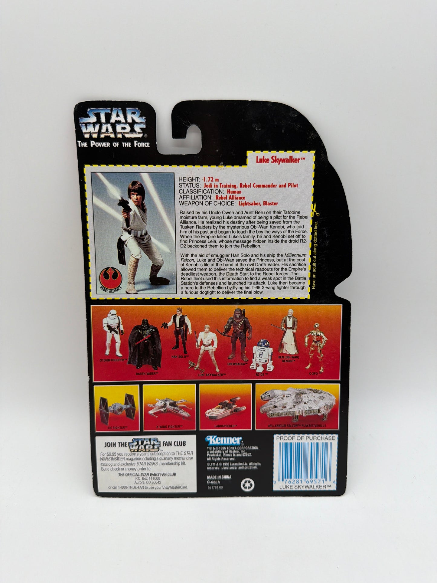 Kenner 1995 Star Wars The Power of the Force Luke Skywalker