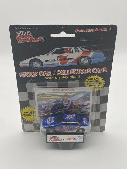 Racing Champions Stock Car/Collectors Card 1989 Rob Moroso #20 Crown 1:64 Die-Cast Car