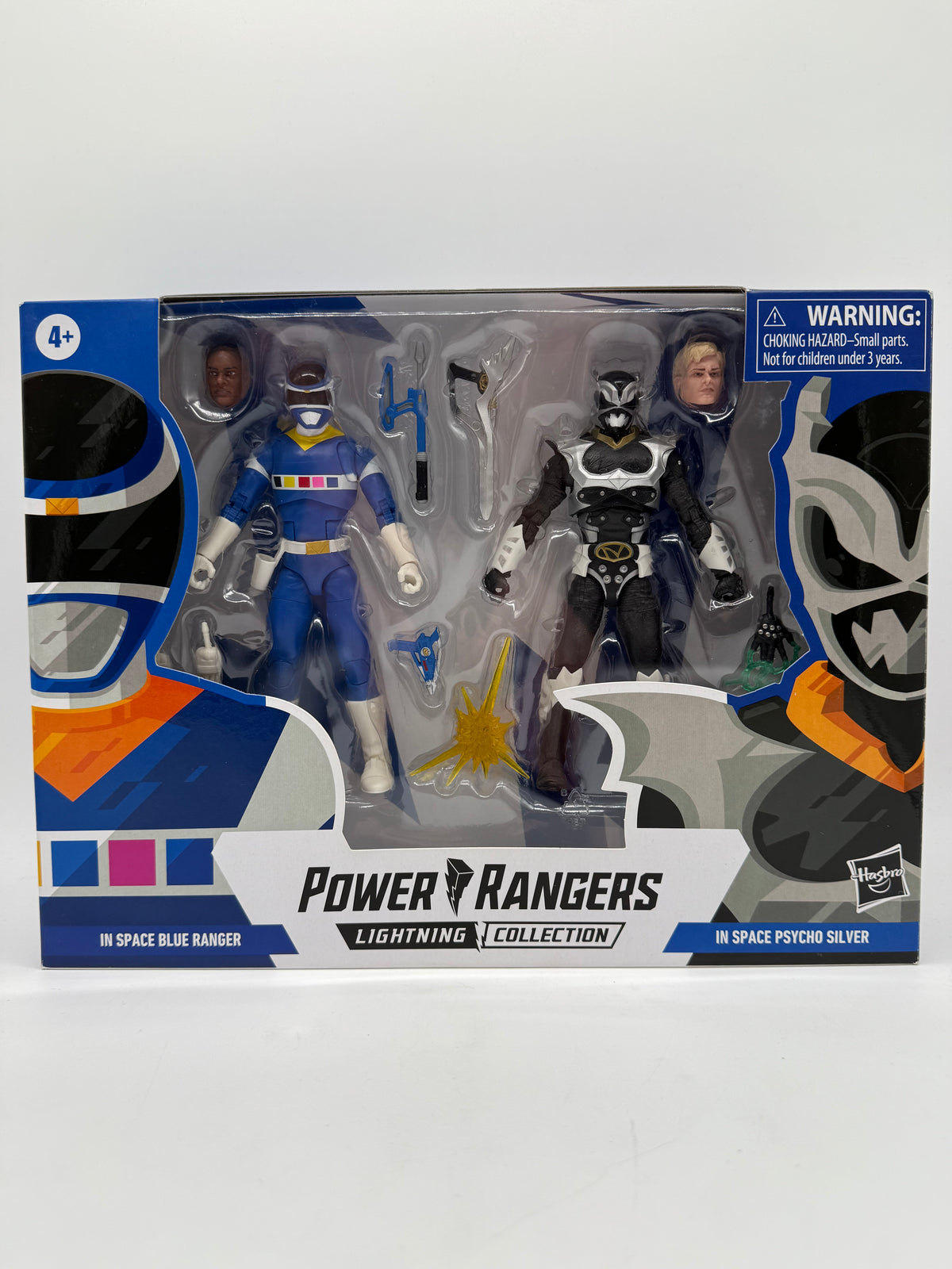 Power Rangers Lightning In Space Blue Ranger & In Space Psycho Silver 2020 Hasbro, photo 1 of 3