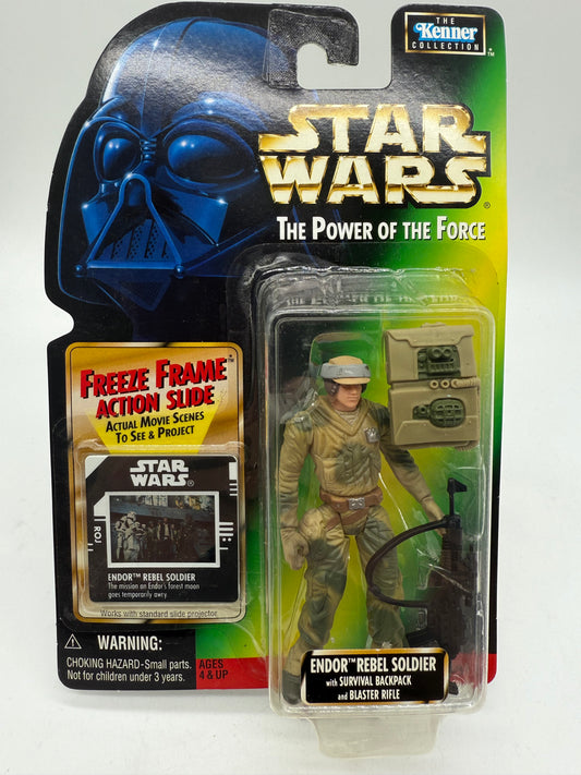 Star Wars The Power of The Force Endor Rebel Solder 1997 Kenner