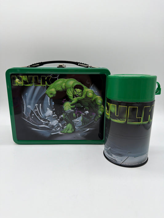 NECA 2003 Marvel Hulk Tin Lunch Box with Thermos