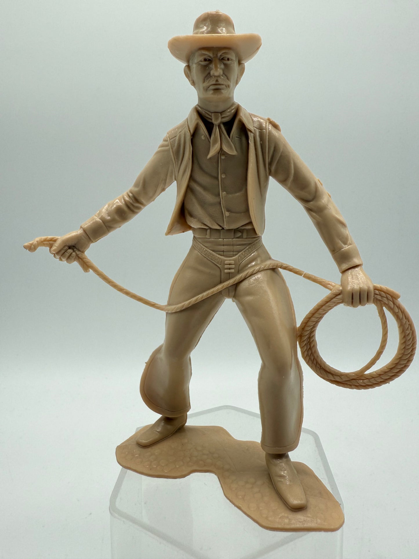 Vintage Louis Marx Plastic Cowboy (Tan) 1964