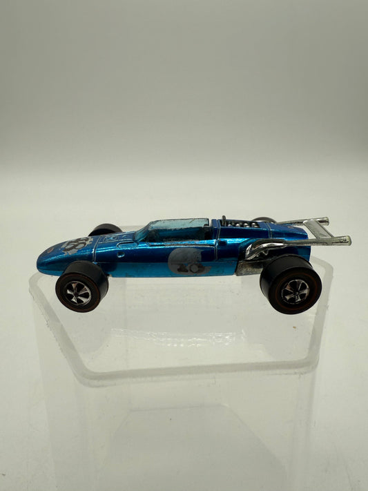 Hot Wheels Vintage 1969 Redline Indy Eagle Aqua Blue Mattel