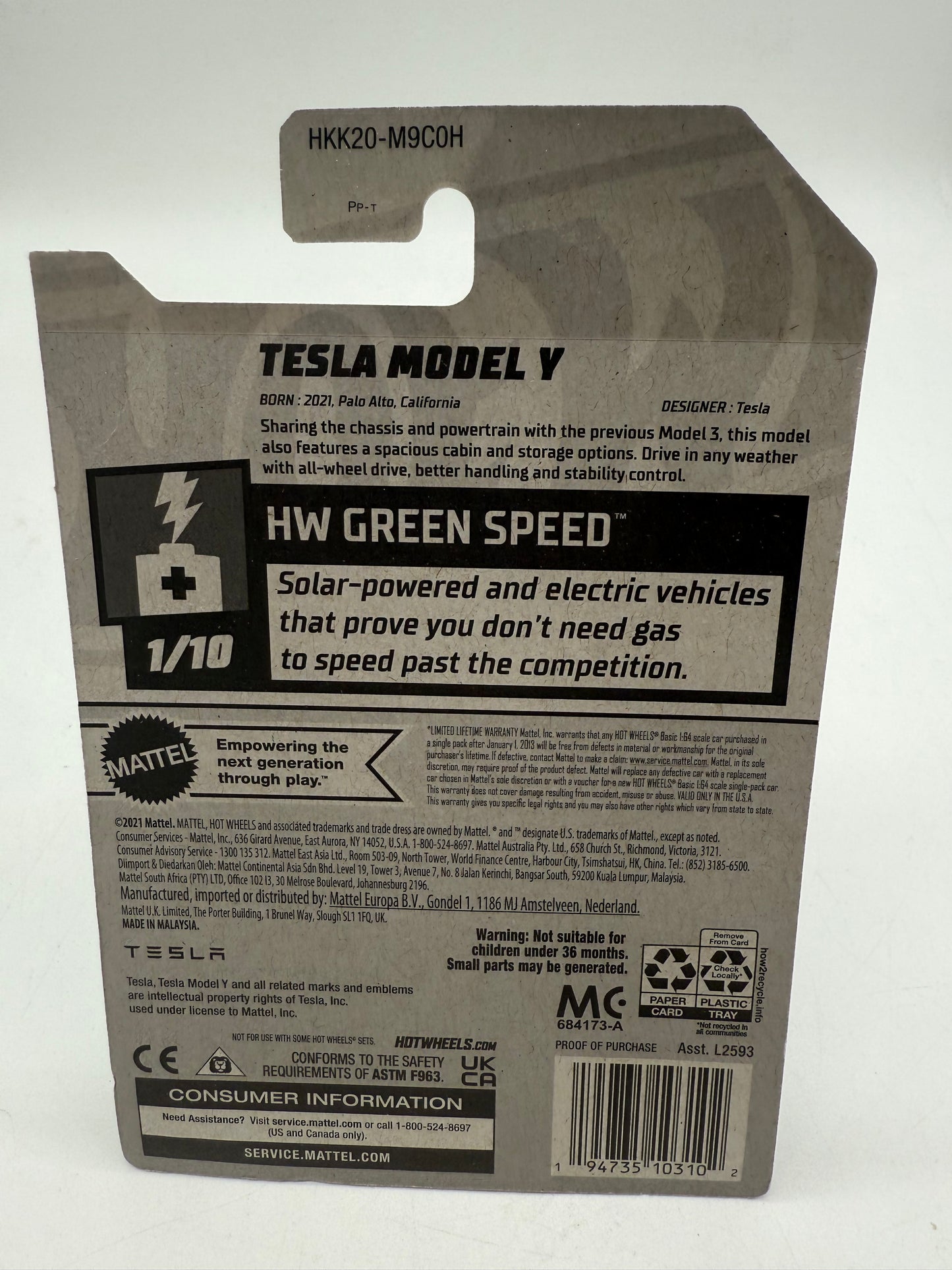 Hot Wheels Tesla Model Y 2021 Mattel