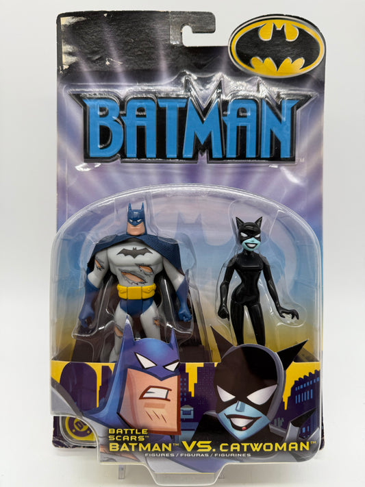 Mattel 2002 Batman Battle Scars Batman VS. Cat Woman