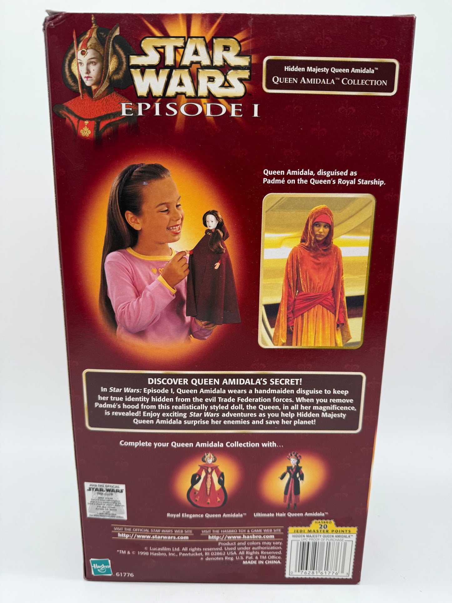 Hasbro 1998 Star Wars Episode 1 Hidden Majesty Queen Amidala Queen Amidala Collection