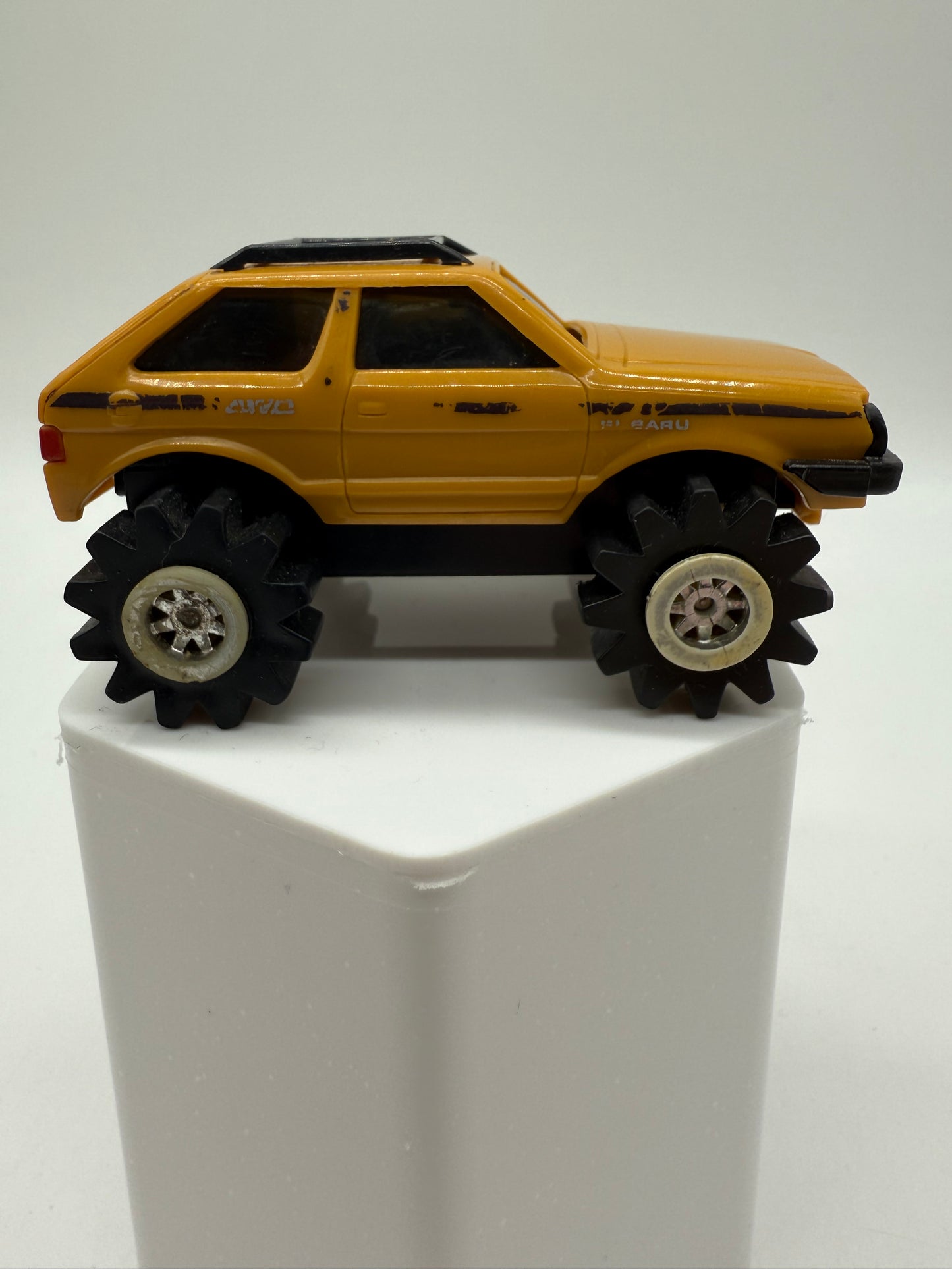 Schaper 1982 Stomper 4x4 Yellow Subaru Hatchback Vintage (Not Working)