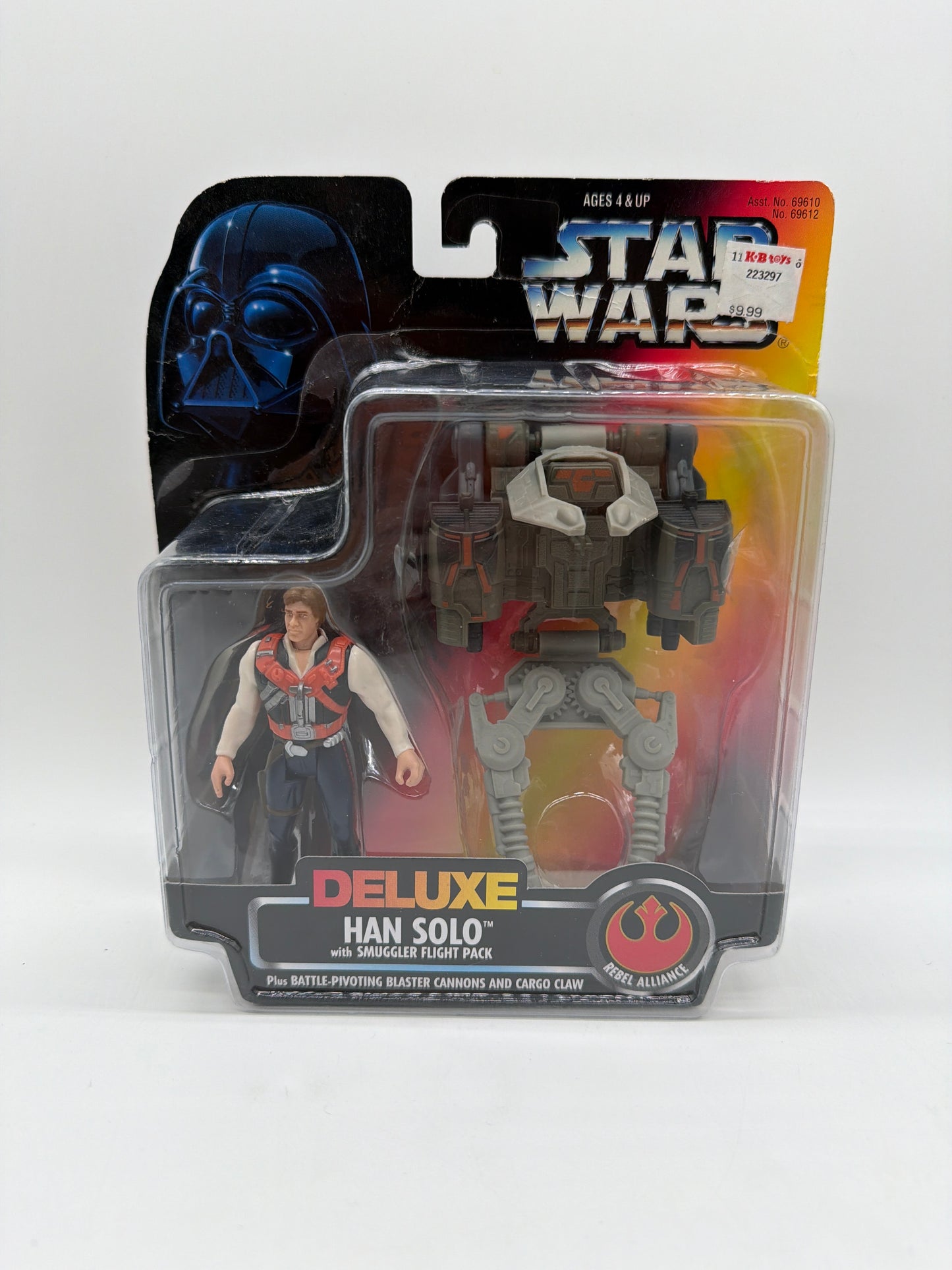 Kenner 1996 Star Wars Deluxe Han Solo with Smuggler Flight Pack