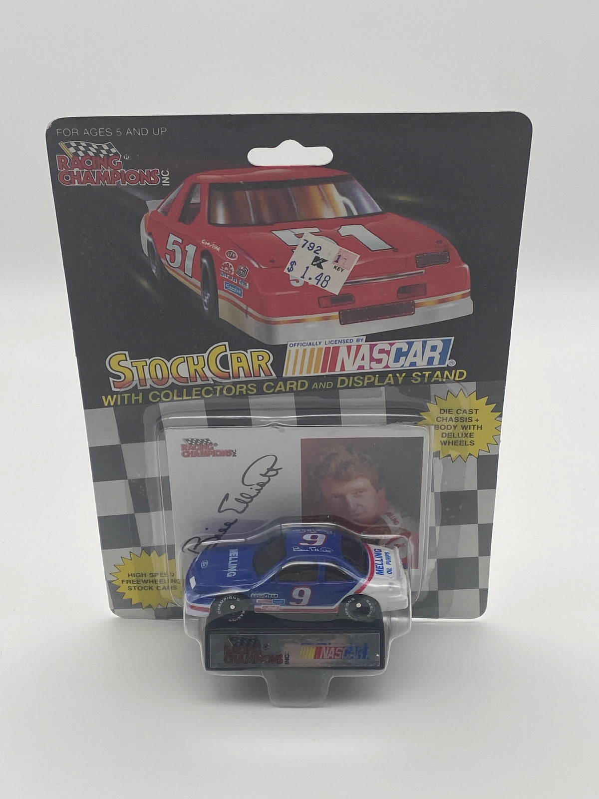 Racing Champions Nascar Stock Car 1991 Bill Elliot #9 Melling 1:64 Die-Cast Car, photo 1 of 5