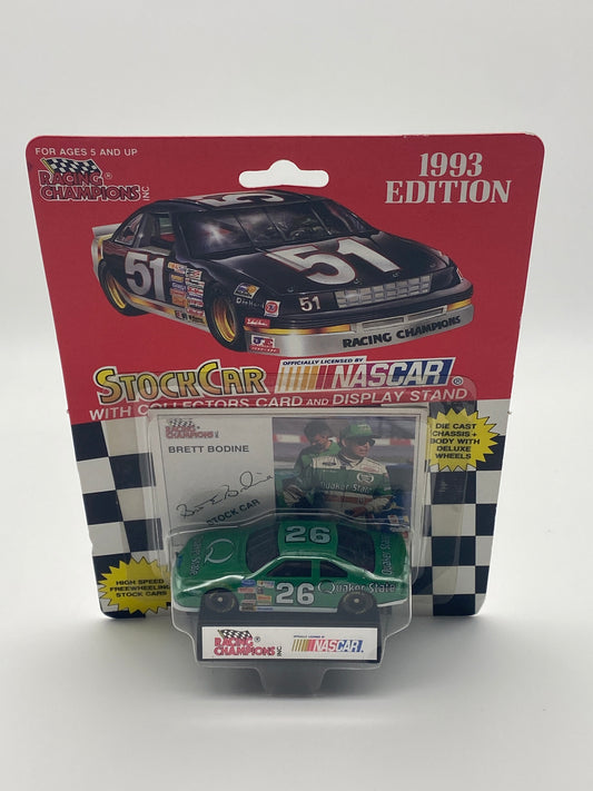 Racing Champions Nascar Stock Car 1993 Edition Brett Bodine #26 Quaker State 1:64 Die-Cast Car