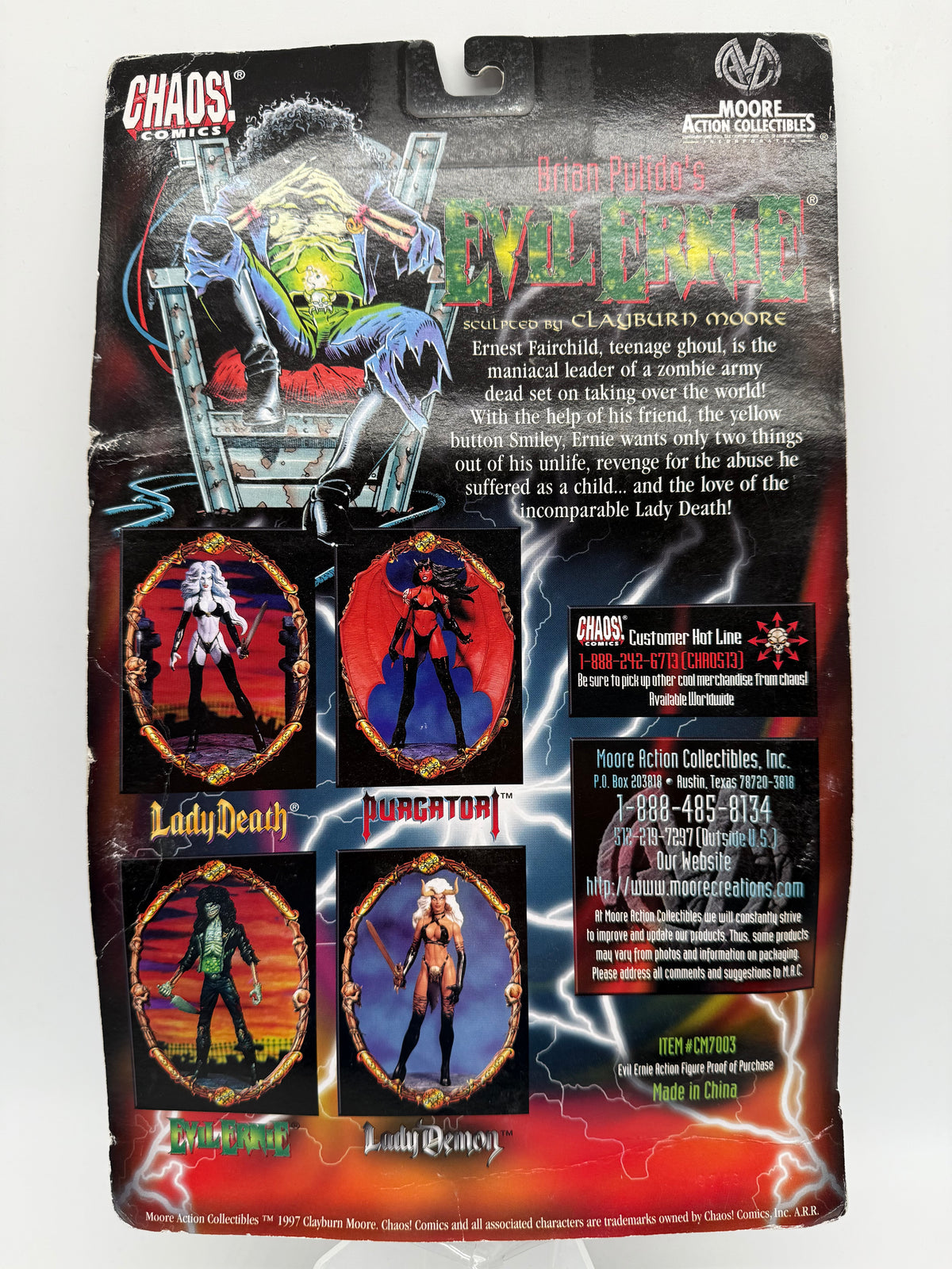 Moore Action Collectibles 1997 Brian Pulido’s Evil Ernie, photo 2 of 4