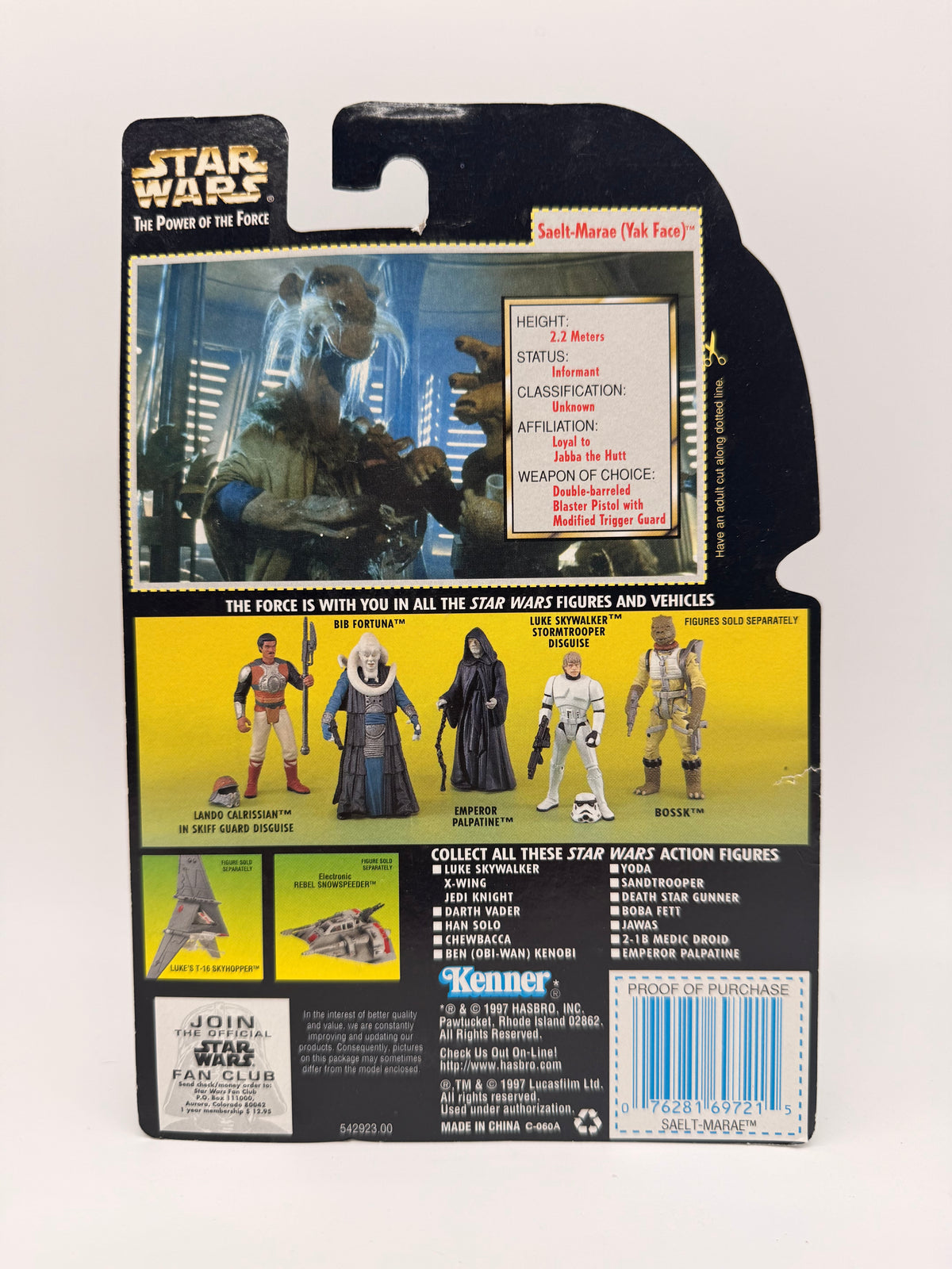 Kenner 1997 Star Wars The Power of the Force Saelt-Marae (Yak Face), photo 2 of 2
