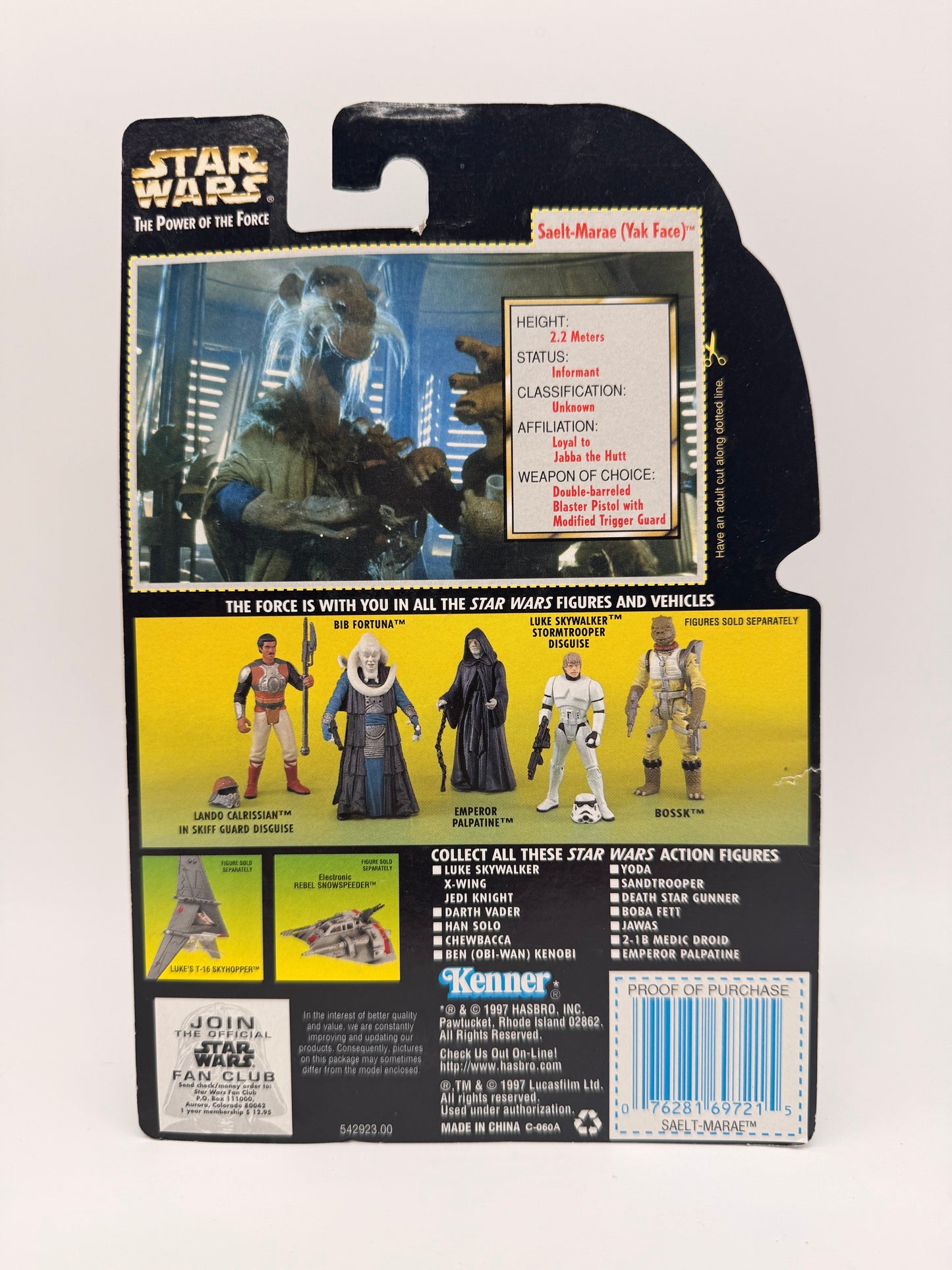 Kenner 1997 Star Wars The Power of the Force Saelt-Marae (Yak Face)