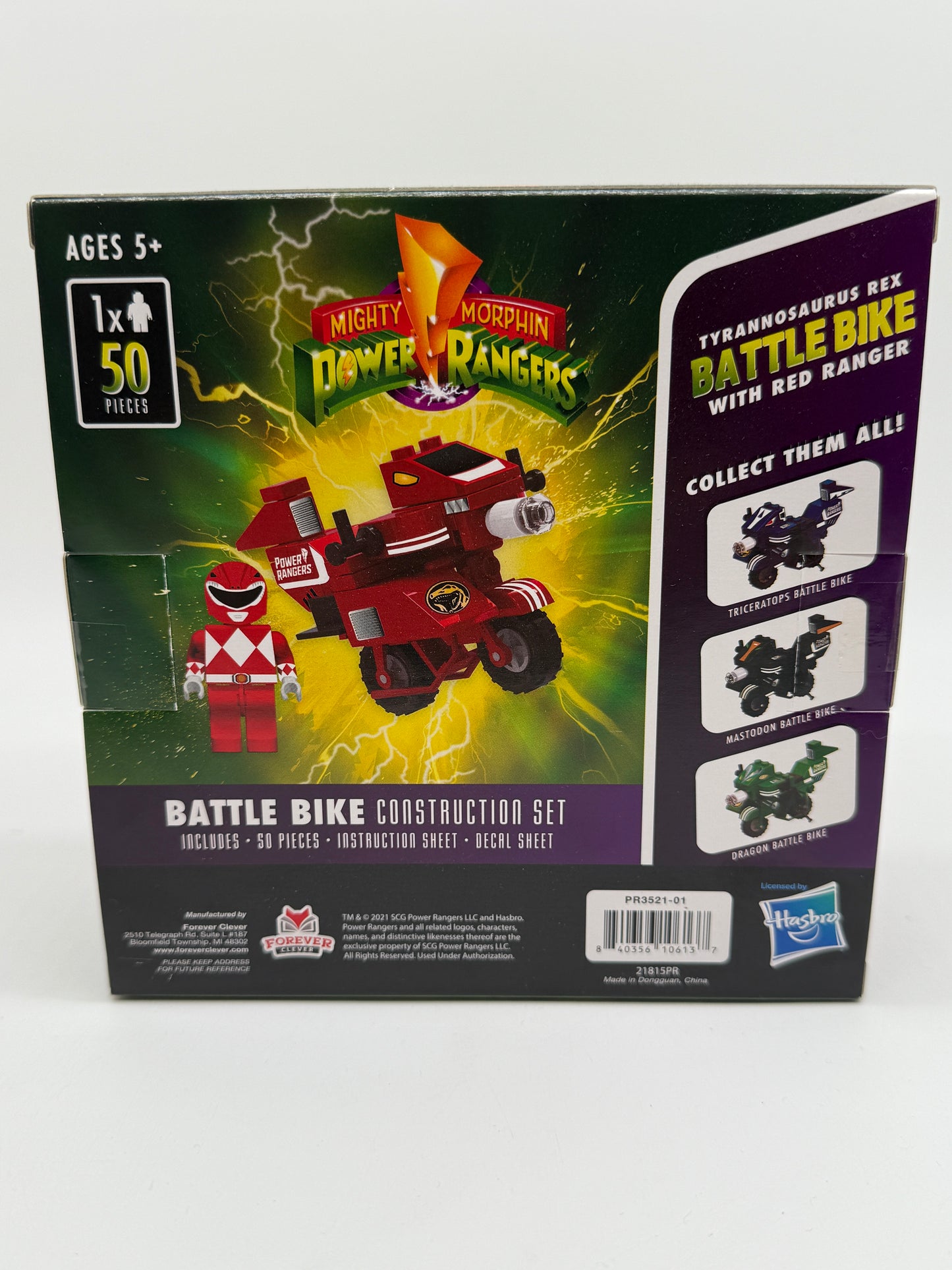 Mighty Morphin Power Rangers Battle Bike Construction Set 50 pcs. 2021 Hasbro (Red)